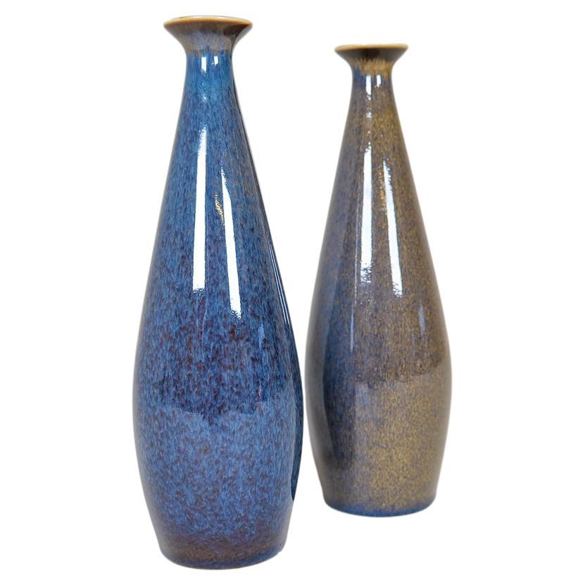 Mid-Century Modern Pair of Vases by Carl Harry Stålhane, Rörstrand Sweden 1950s For Sale