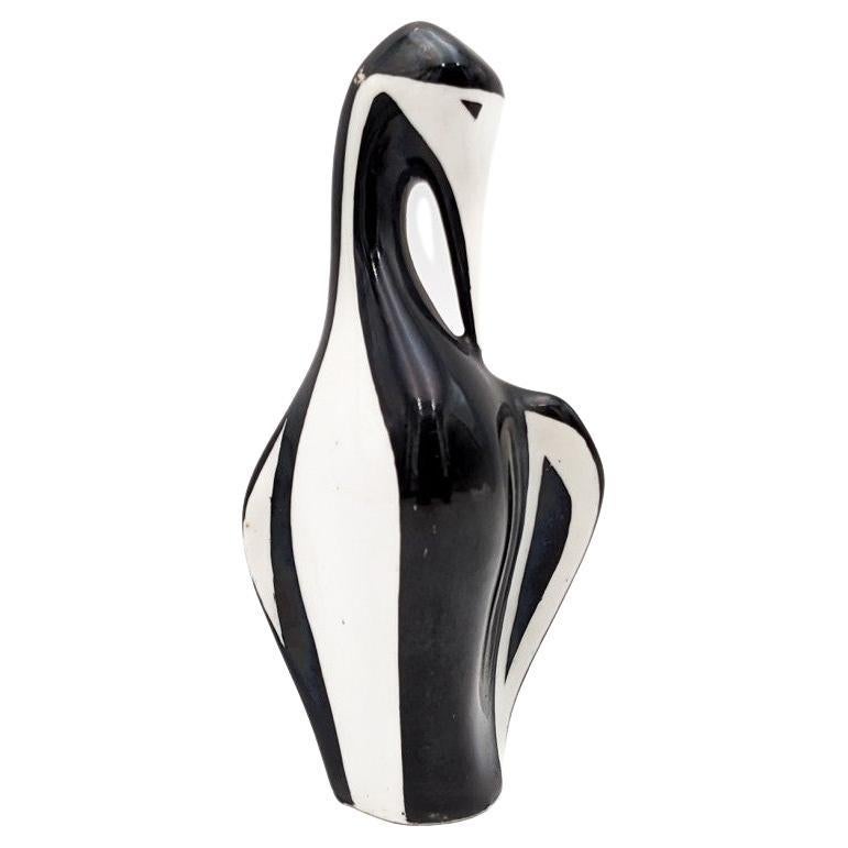 Midcentury modern pelican figurine by Ćmielów, Poland, 1960s.