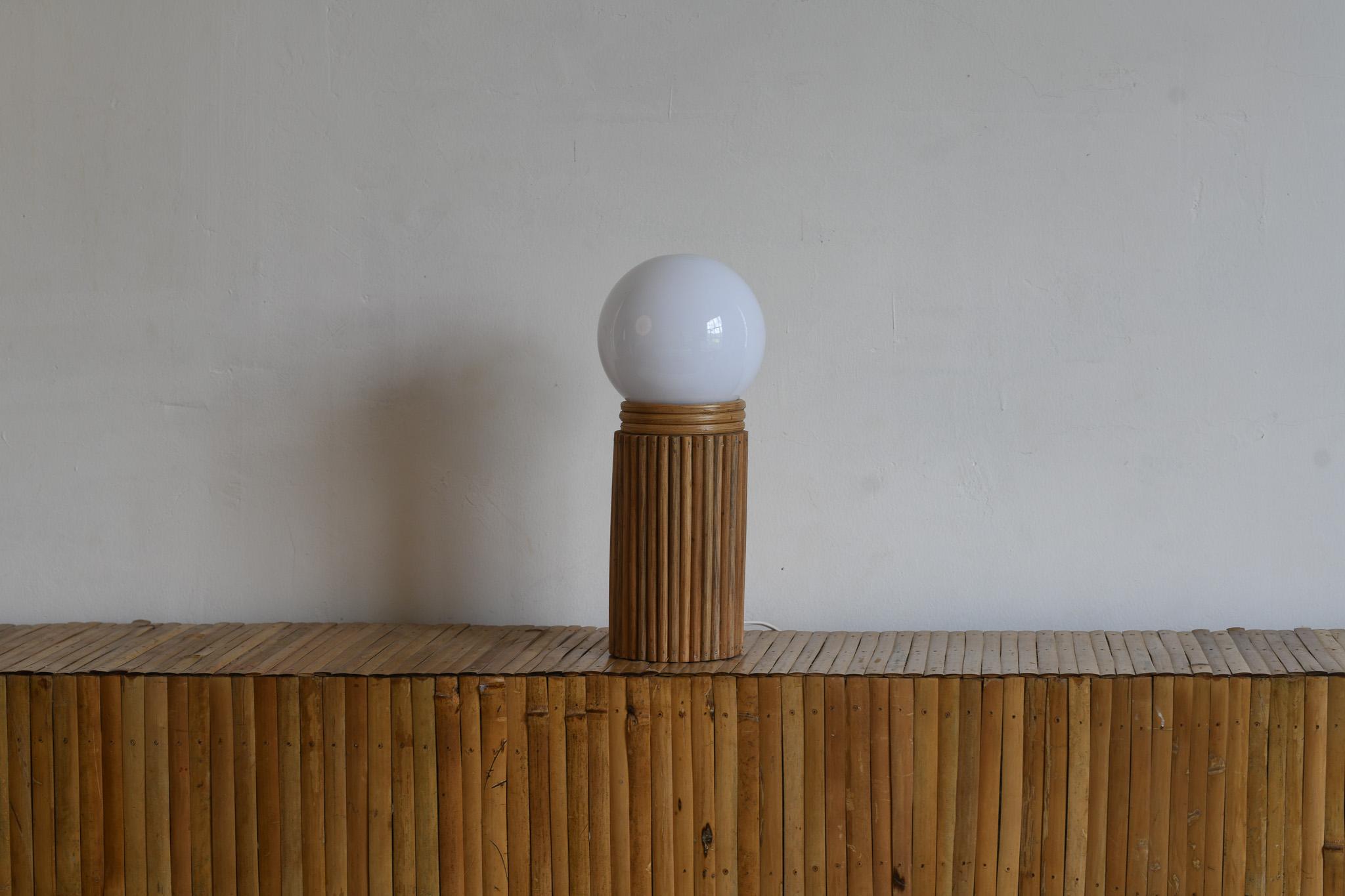 Midcentury Modern Pencil Reed Table lamp In Good Condition For Sale In Oxford, GB