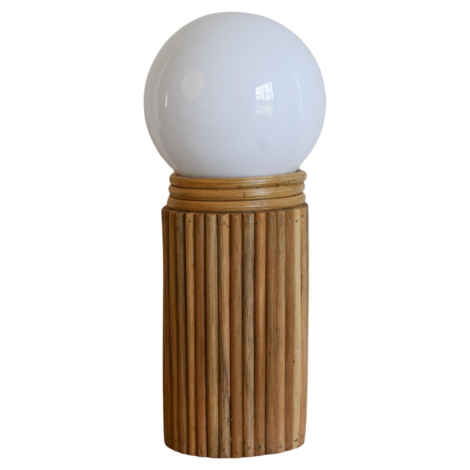 Midcentury Modern Pencil Reed Table lamp For Sale