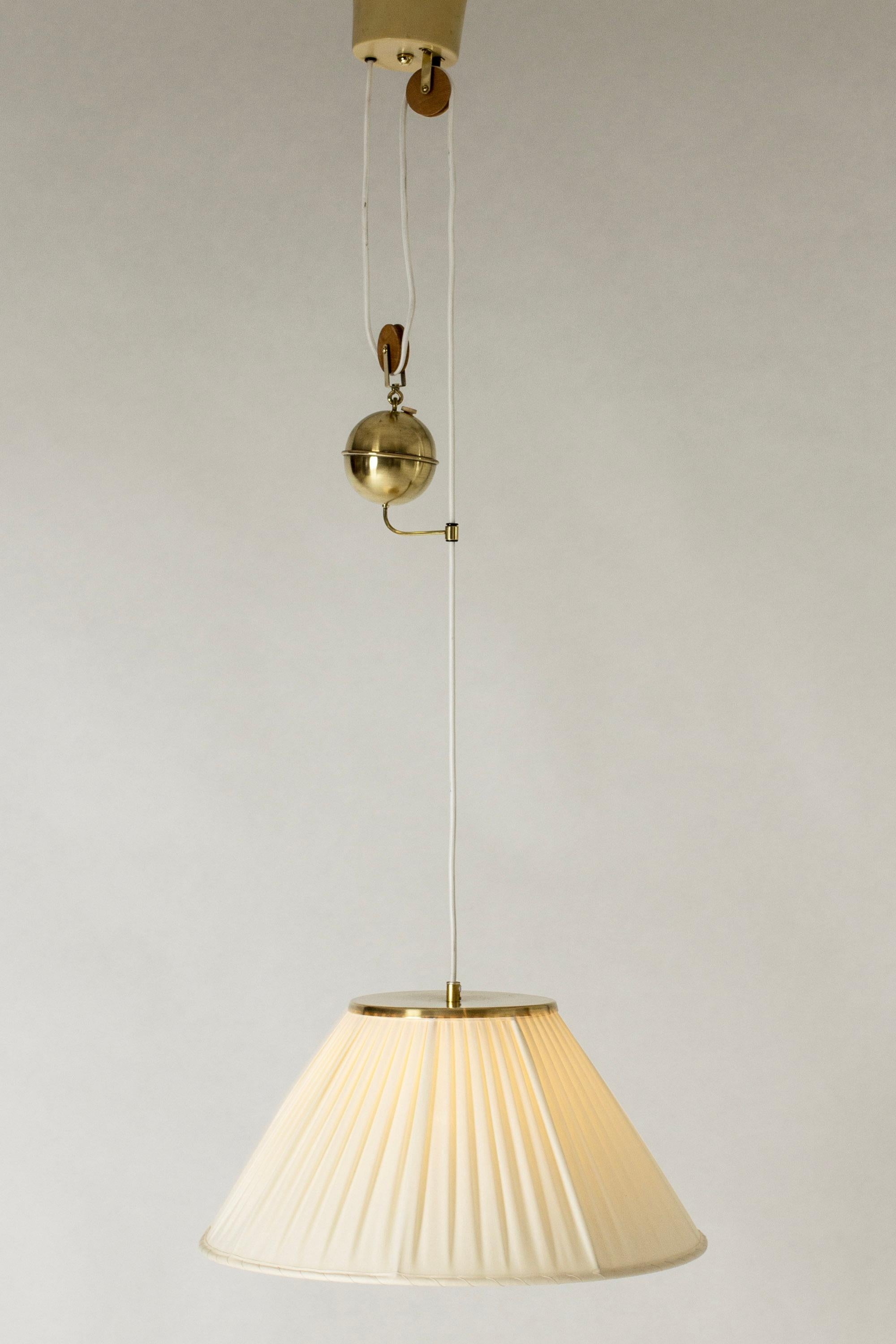 Brass Midcentury Modern Pendant Light by Josef Frank, Svenskt Tenn, Sweden, 1950s
