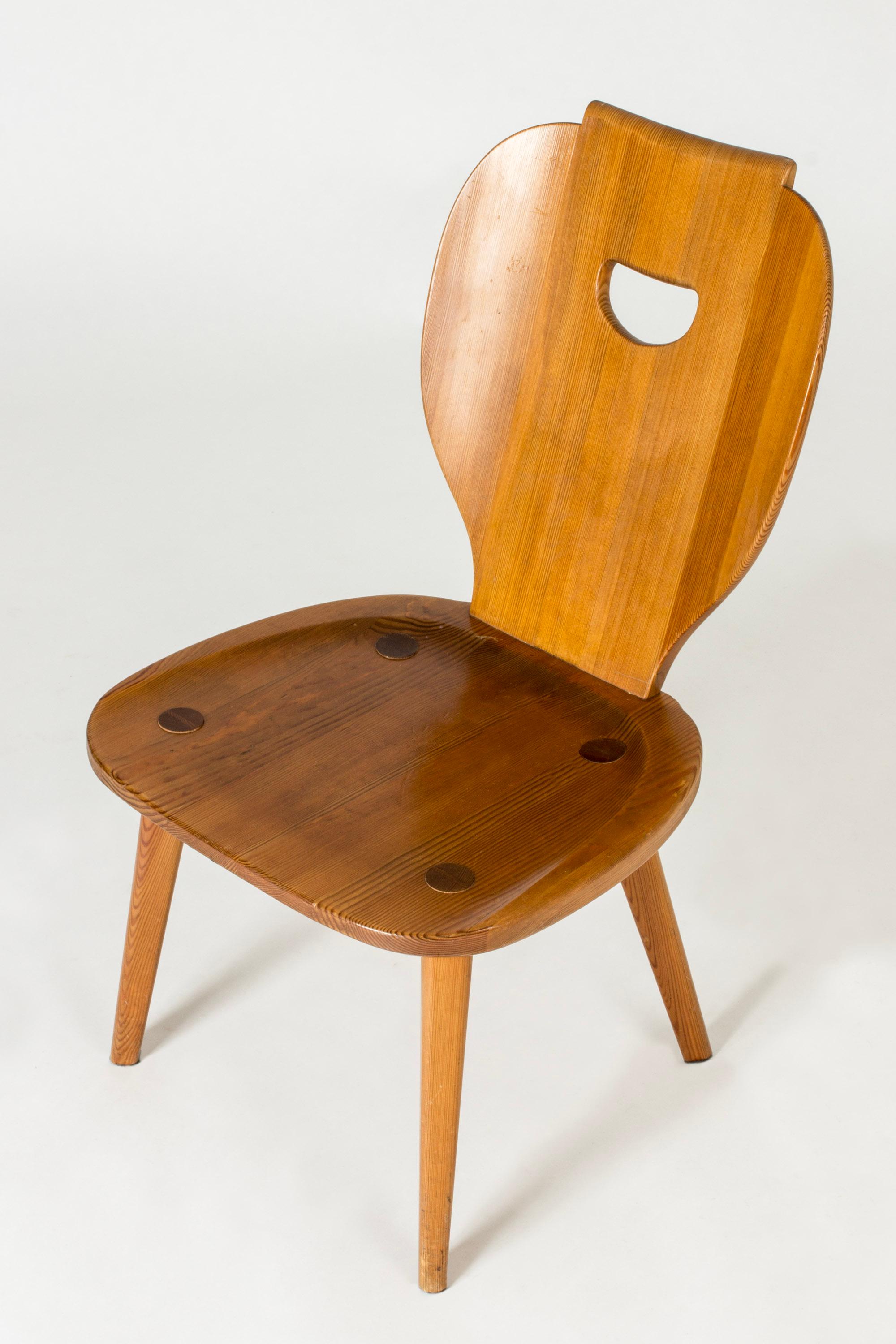 Midcentury Modern Pine Side Chair by Carl Malmsten, Svensk Fur, Sweden, 1940s For Sale 4