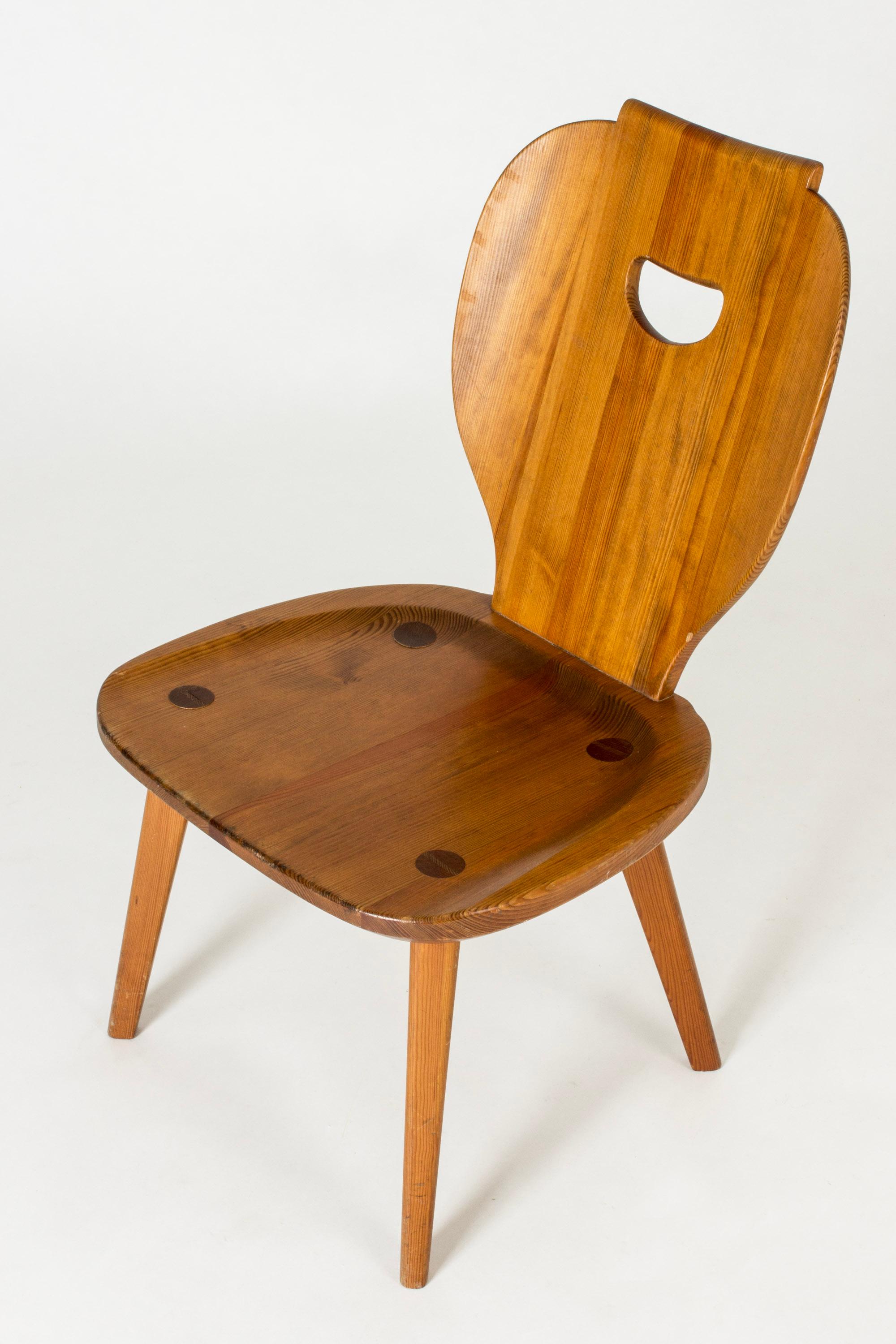 Midcentury Modern Pine Side Chair by Carl Malmsten, Svensk Fur, Sweden, 1940s For Sale 1