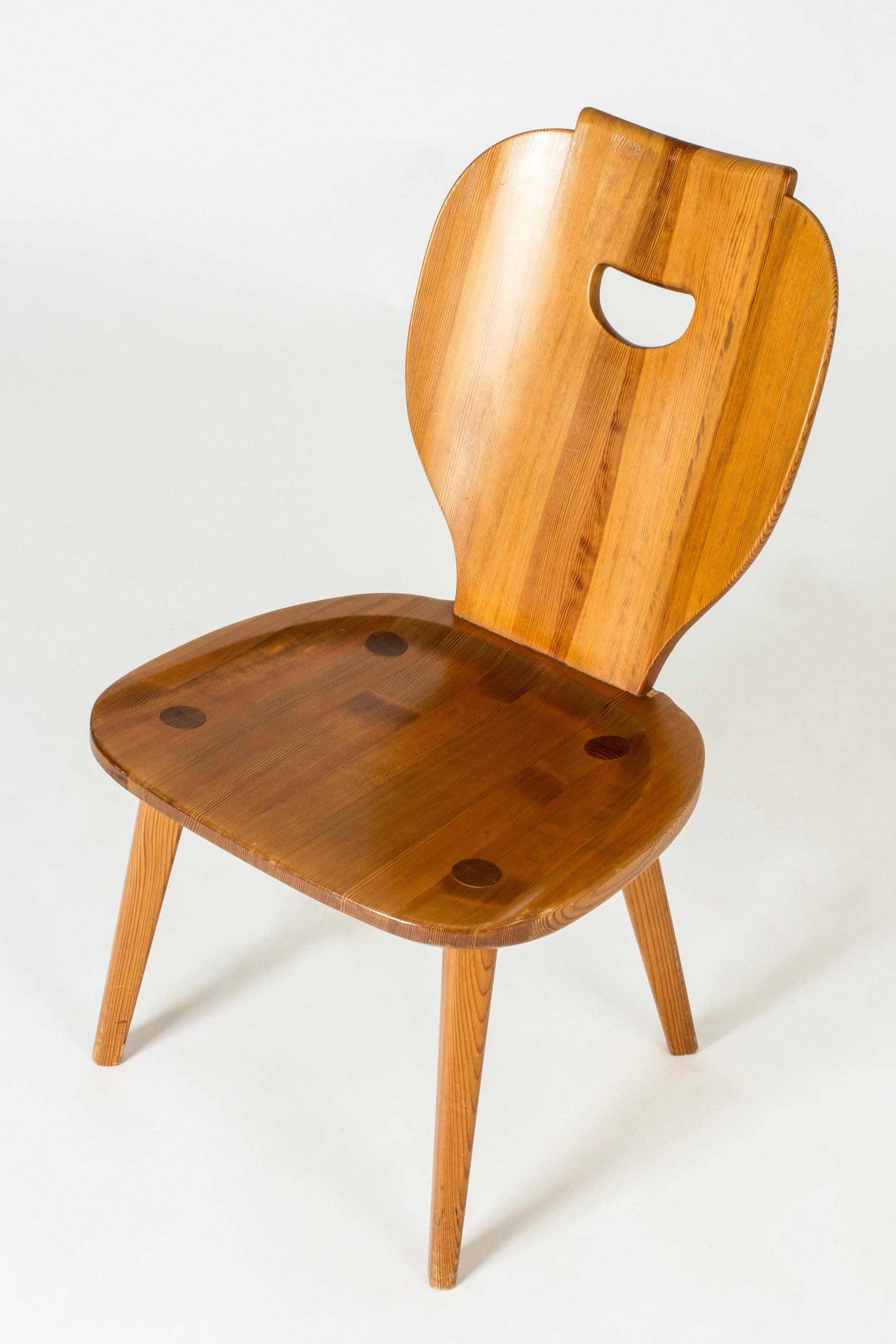 Midcentury Modern Pine Side Chair by Carl Malmsten, Svensk Fur, Sweden, 1940s For Sale 2