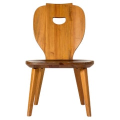 Vintage Midcentury Modern Pine Side Chair by Carl Malmsten, Svensk Fur, Sweden, 1940s