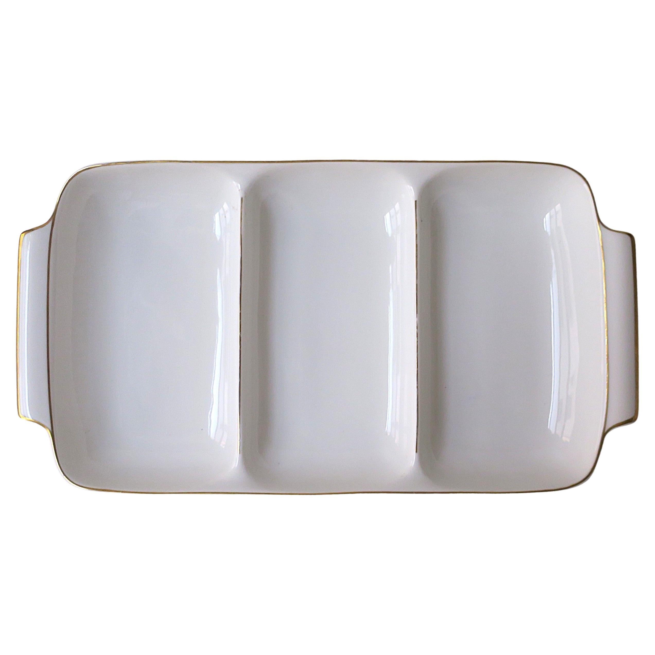 Plato Bandeja de Porcelana Moderna de Mediados de Siglo