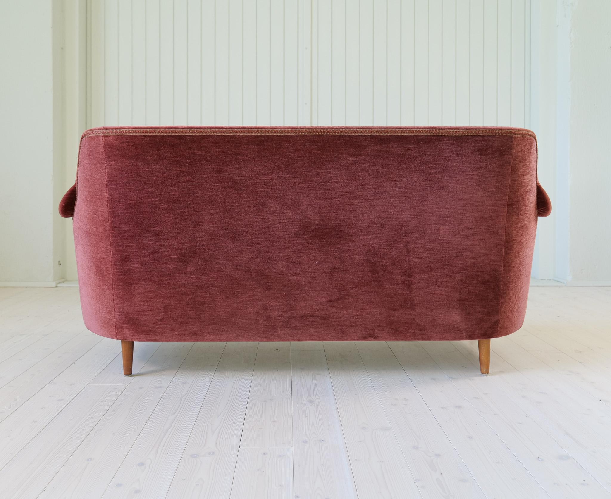 Midcentury Modern Rare Carl Malmsten Velvet 