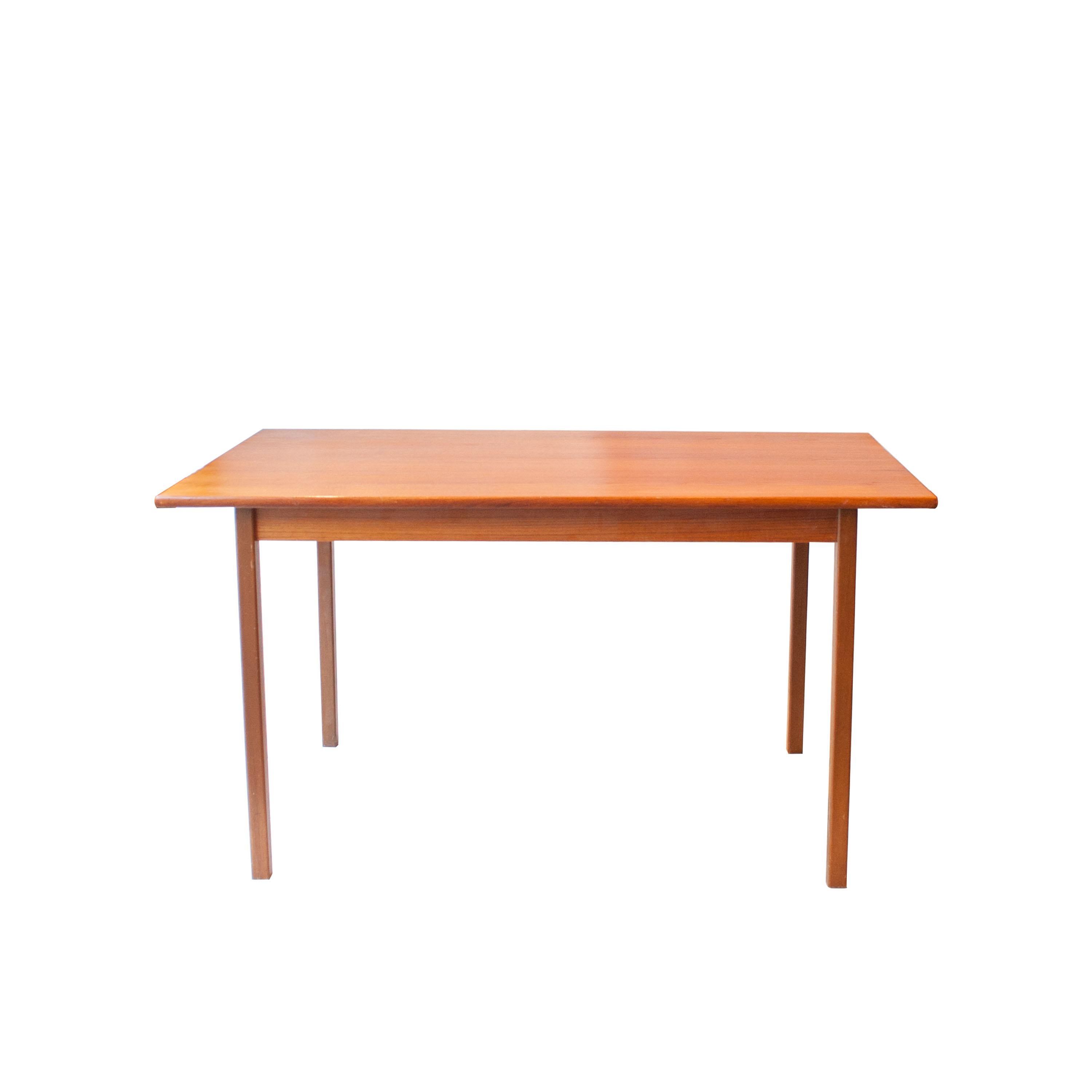 Rectangular Swedish dining table made of teak wood.