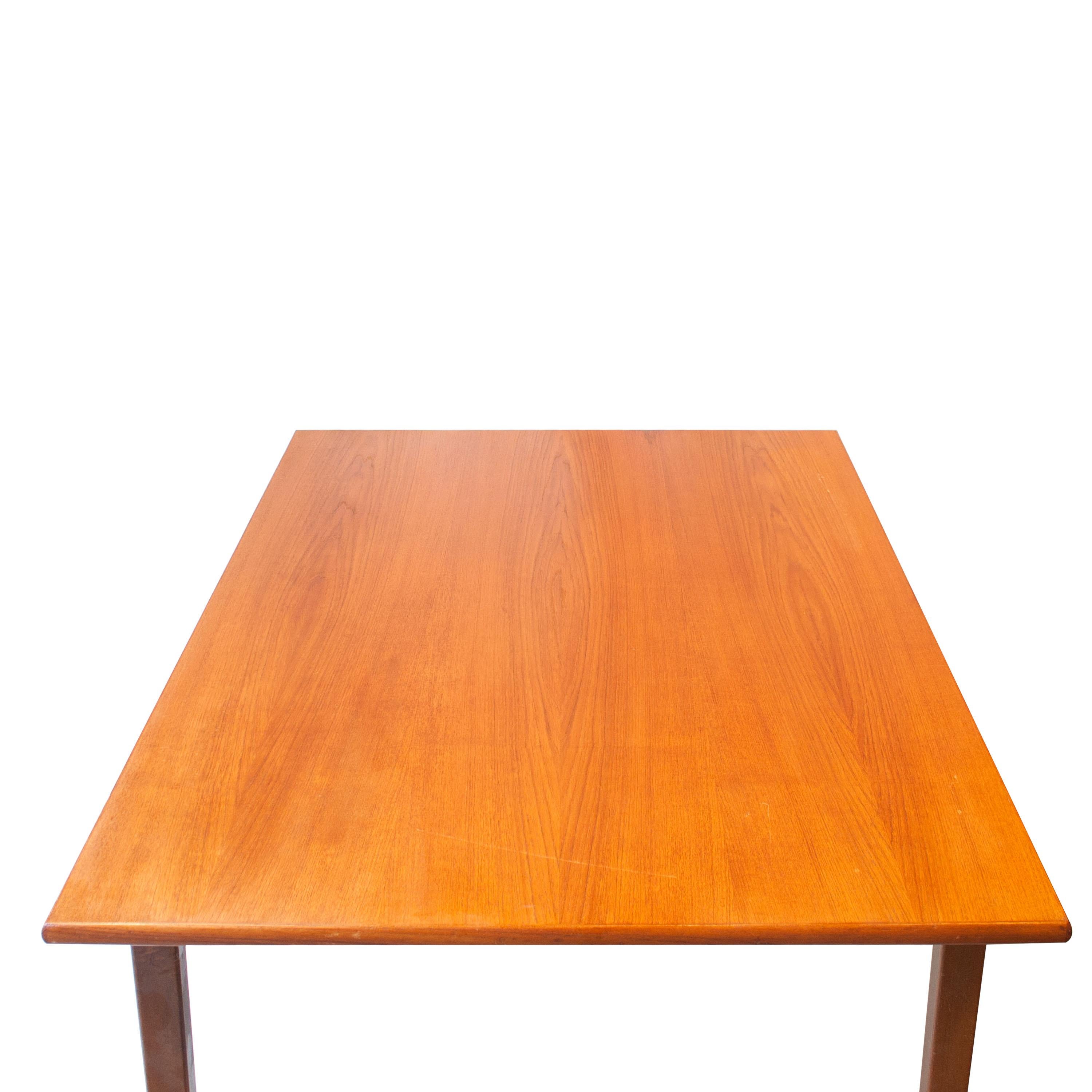 Mid-20th Century Mid-Century Modern Rectangular Teak Wood Swedish Dining Table, 1960 For Sale