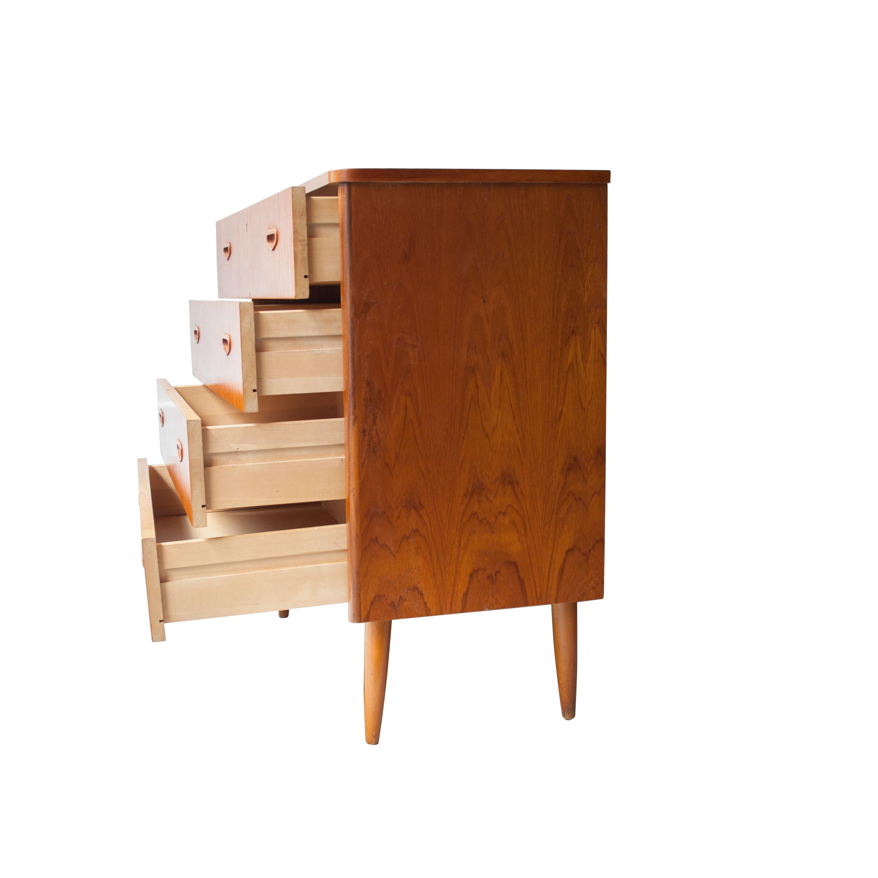 Mid-20th Century Mid-Century Modern Rectangular Teak Wood Swedish Sideboard, 1960