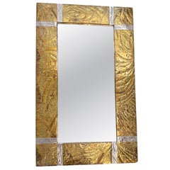 Midcentury Modern Repousse Metal Mirror