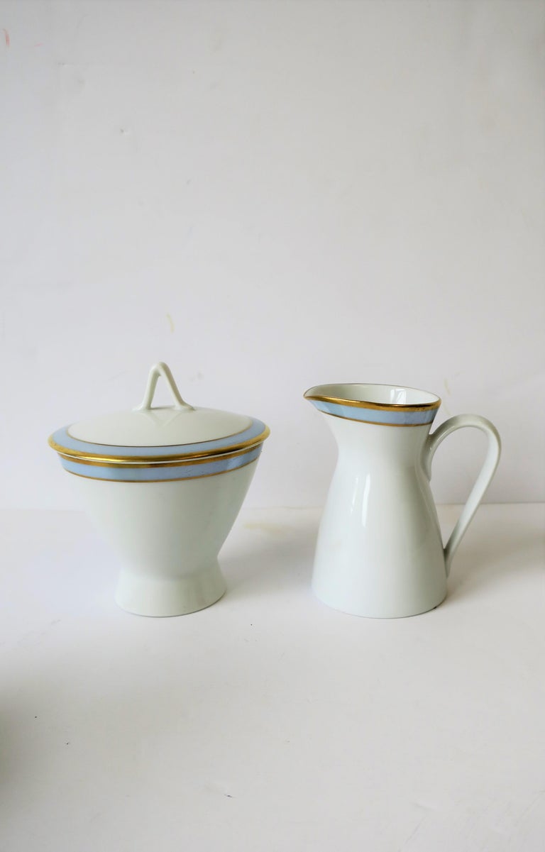 Midcentury Modern Rosenthal White Porcelain Coffee or Tea Set For Sale