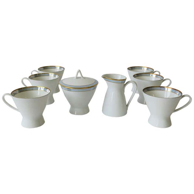 Classic Italian White and Gold Fine Porcelain Tea Set at 1stDibs | gold ...