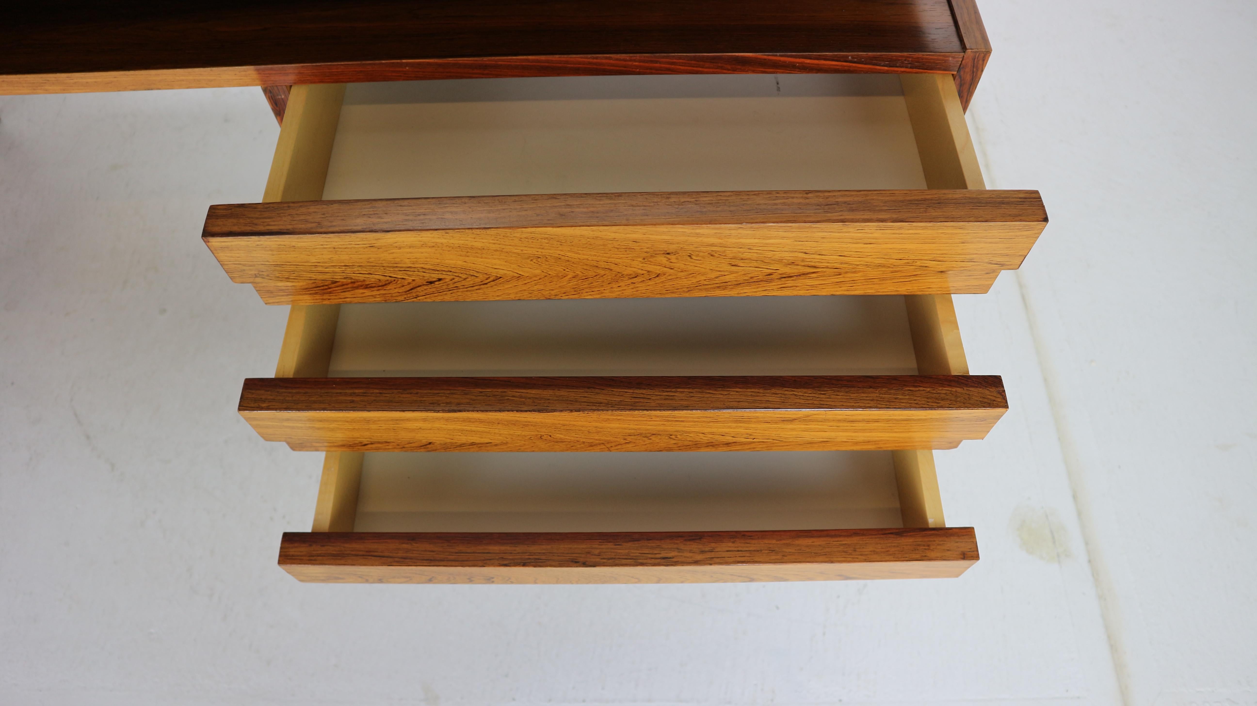 Mid-Century Modern Rosewood Writing Table Desk by Leo Bub for Wertmöbel, 1960s 6