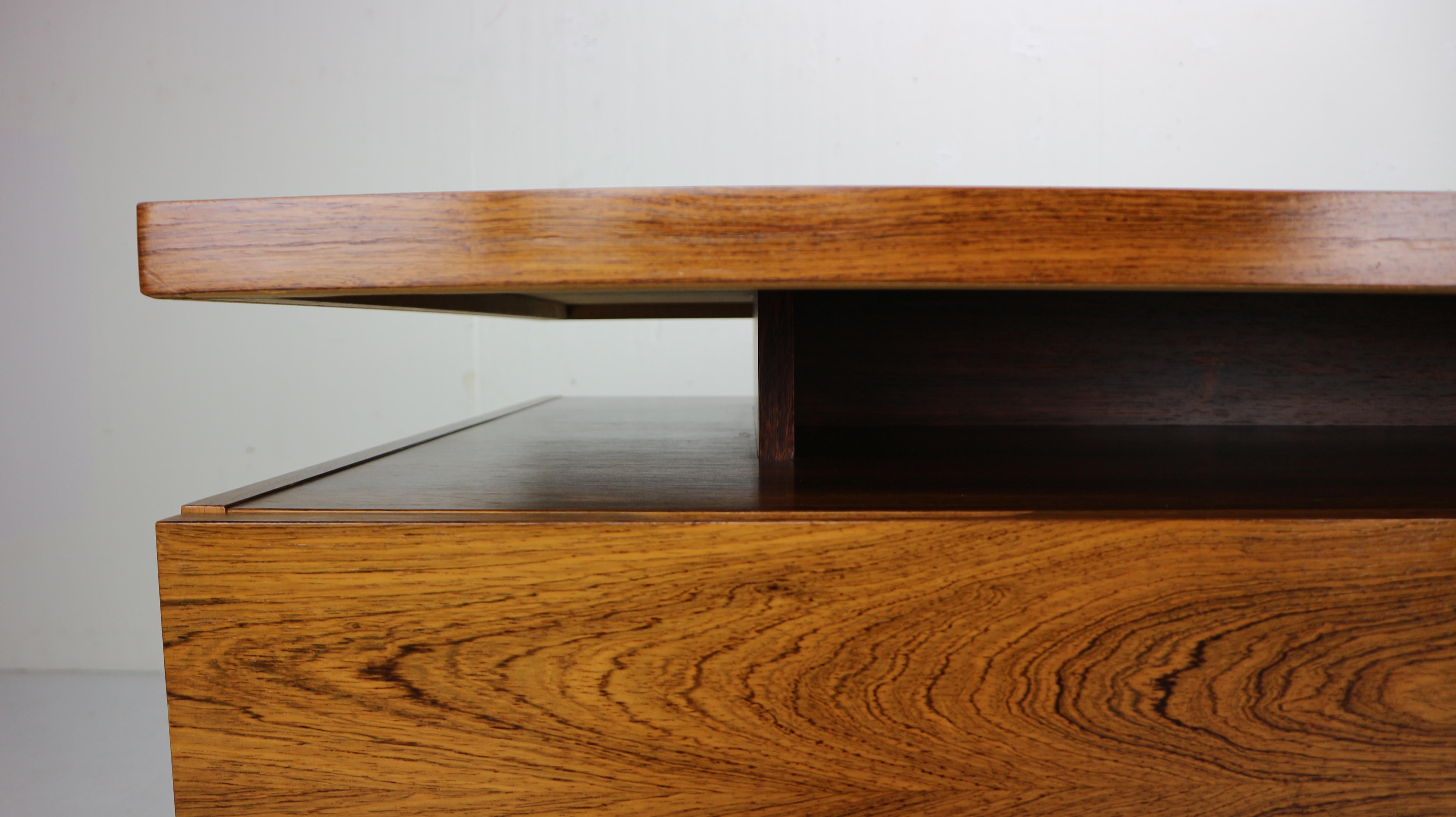 Mid-Century Modern Rosewood Writing Table Desk by Leo Bub for Wertmöbel, 1960s 11
