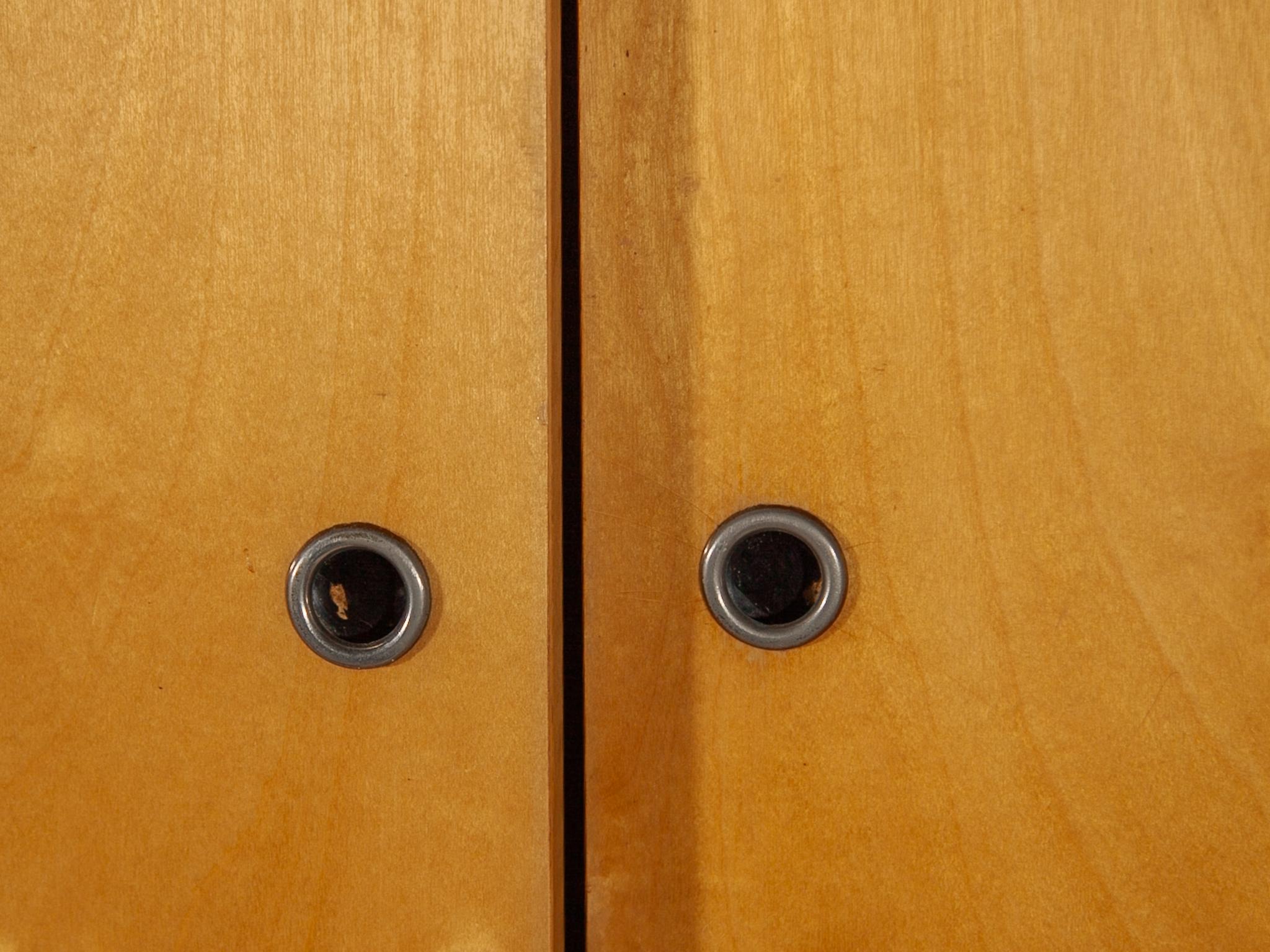 Credenza alta a quattro ante in legno satinato, 1950 in vendita 4