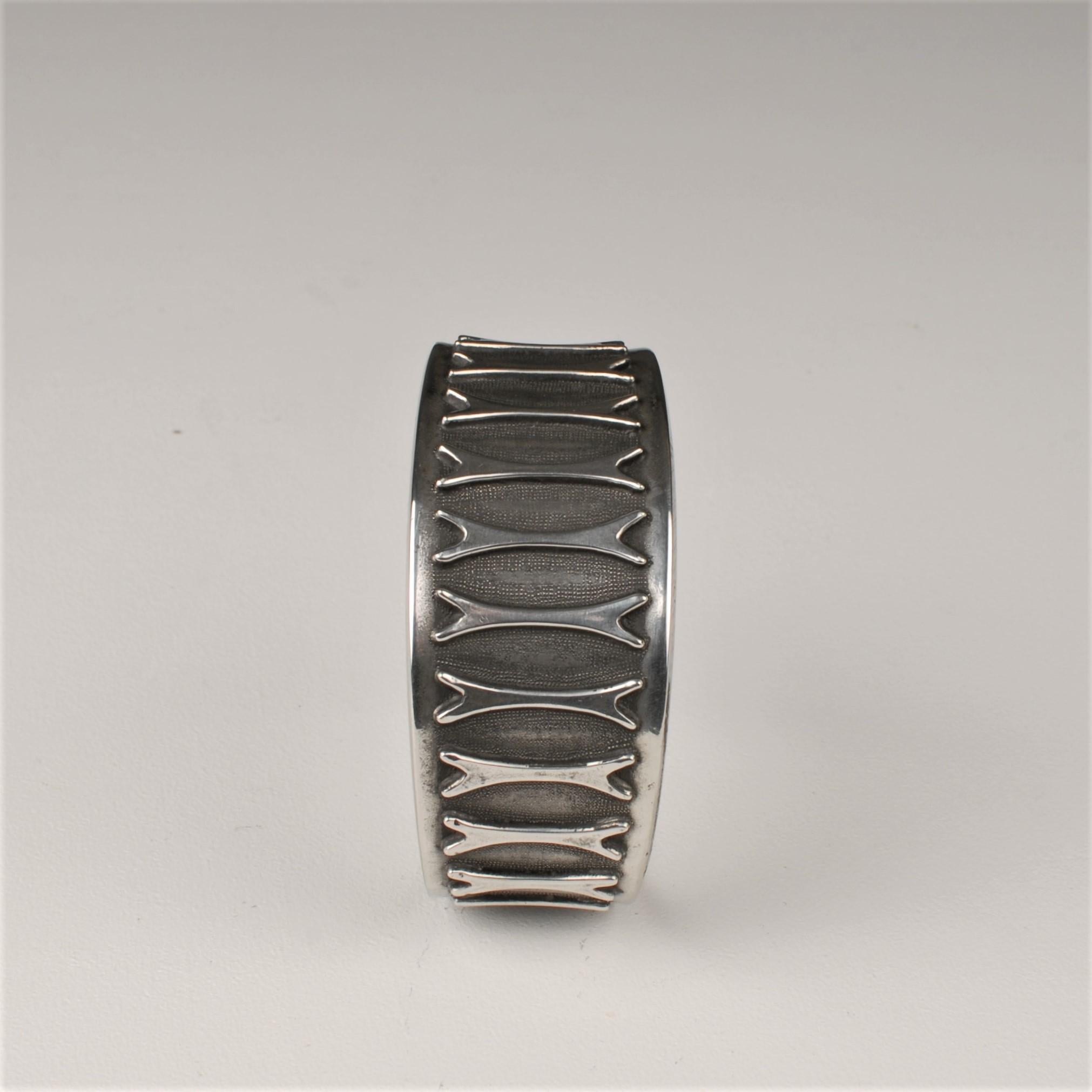 Cast Mid-Century Modern Scandinavian Armband Silver Color Pewter Måstad Norway, 1960s For Sale