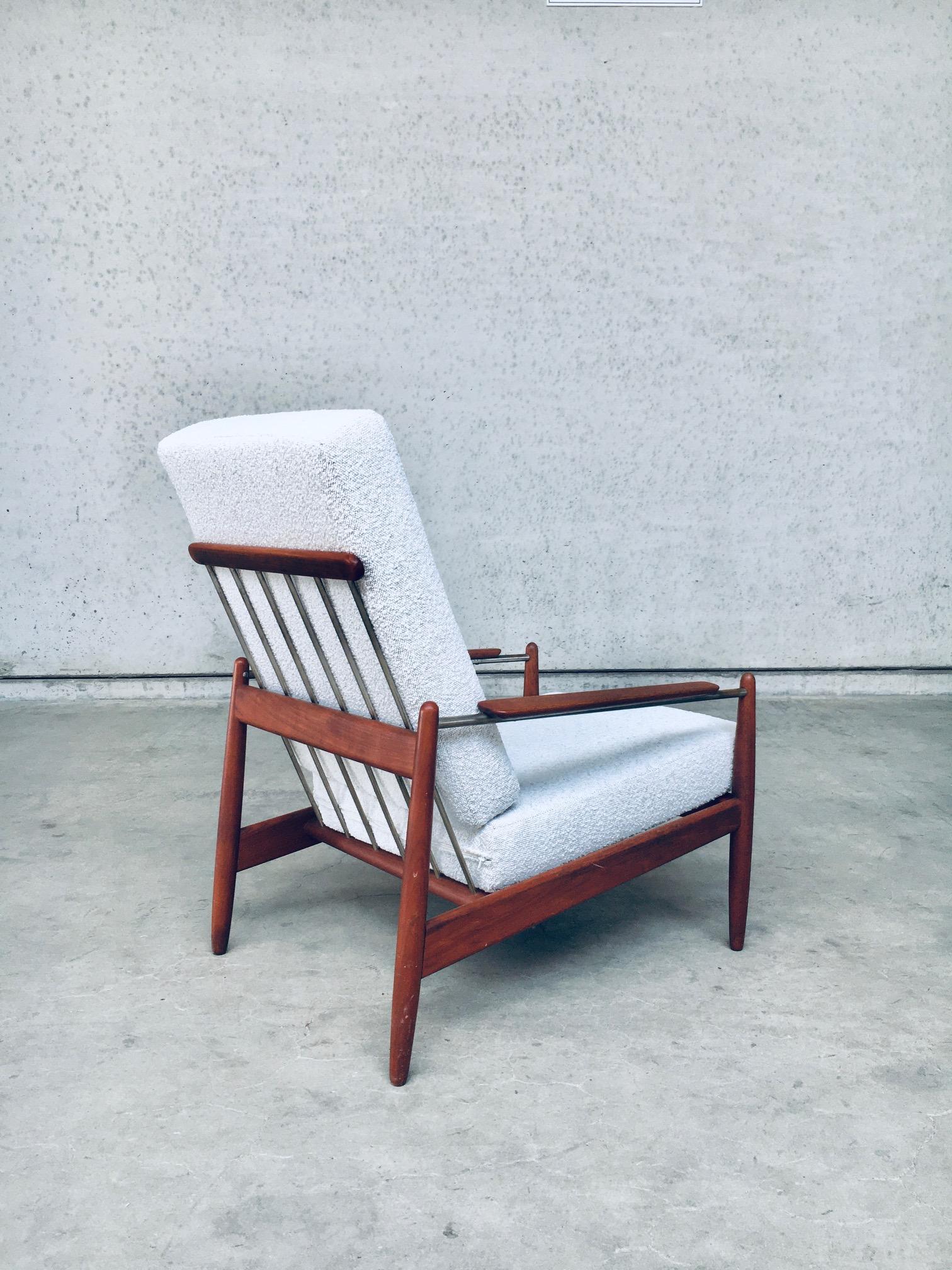 Mid-Century Modern Scandinavian Design Armchair Fauteuil, Denmark, 1960's In Good Condition For Sale In Oud-Turnhout, VAN