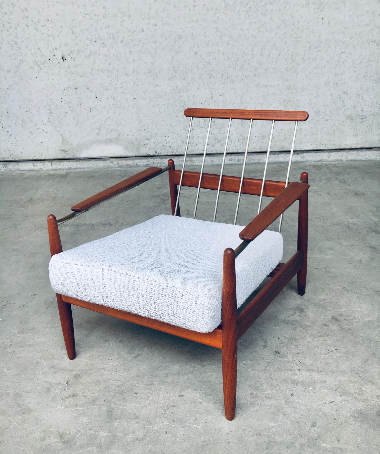 Moderner Sessel im skandinavischen Design aus der Mitte des Jahrhunderts Fauteuil, Dänemark, 1960er Jahre (Metall) im Angebot