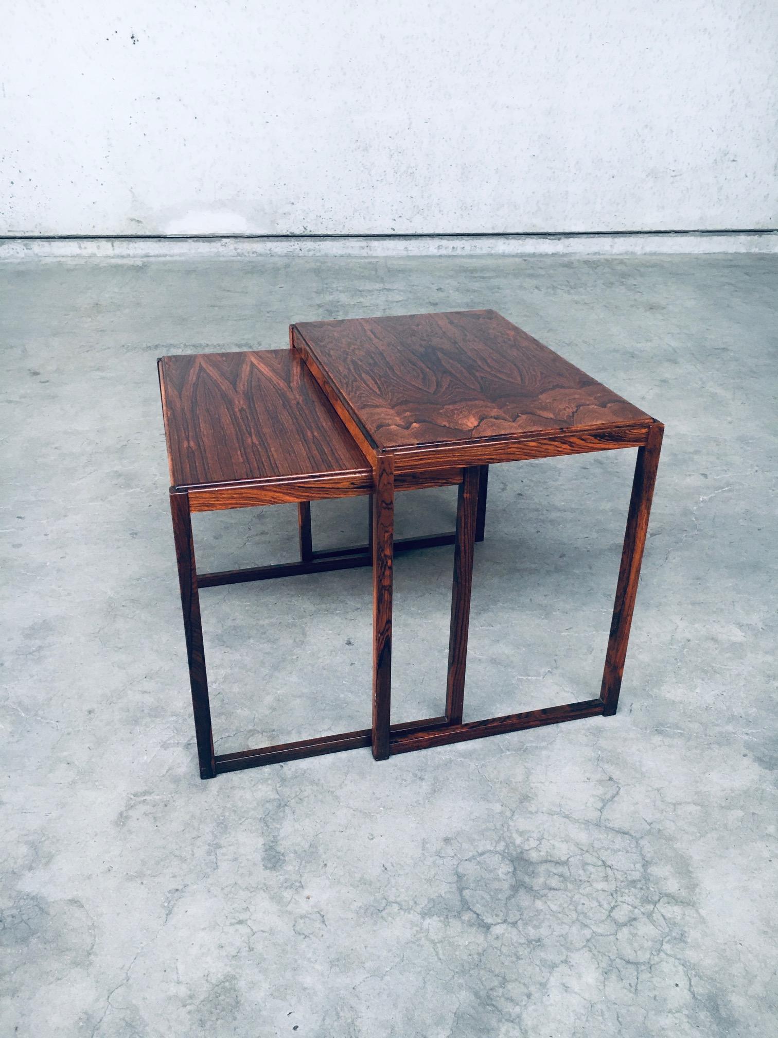 Mid-Century Modern Scandinavian Design Nesting Table Set, 1960s Denmark 6