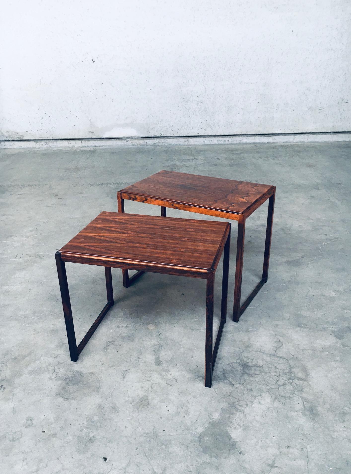 Wood Mid-Century Modern Scandinavian Design Nesting Table Set, 1960s Denmark