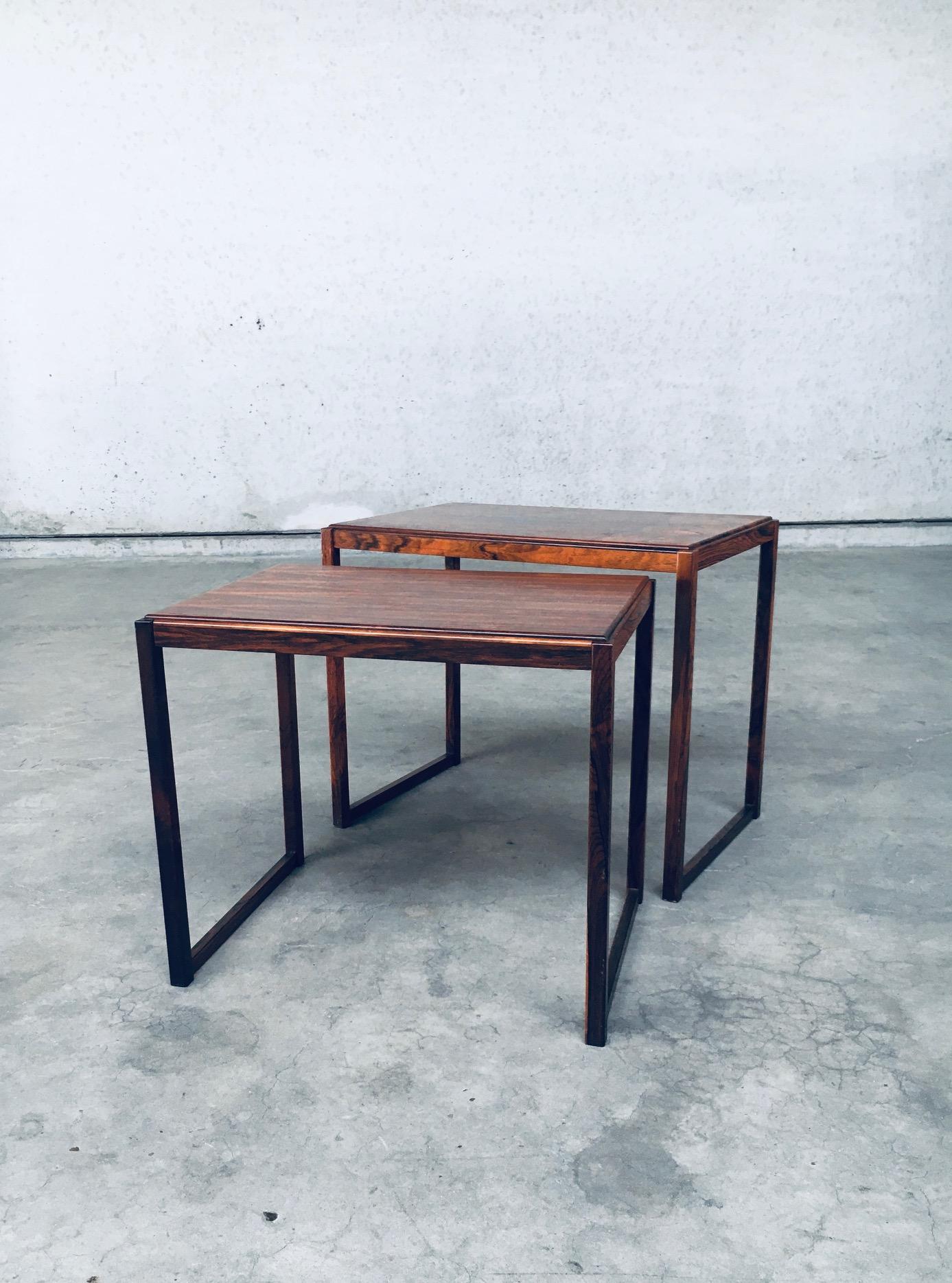 Mid-Century Modern Scandinavian Design Nesting Table Set, 1960s Denmark 1