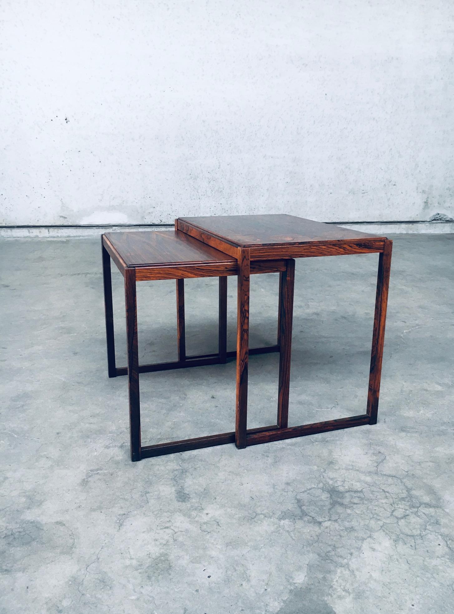 Mid-Century Modern Scandinavian Design Nesting Table Set, 1960s Denmark 2