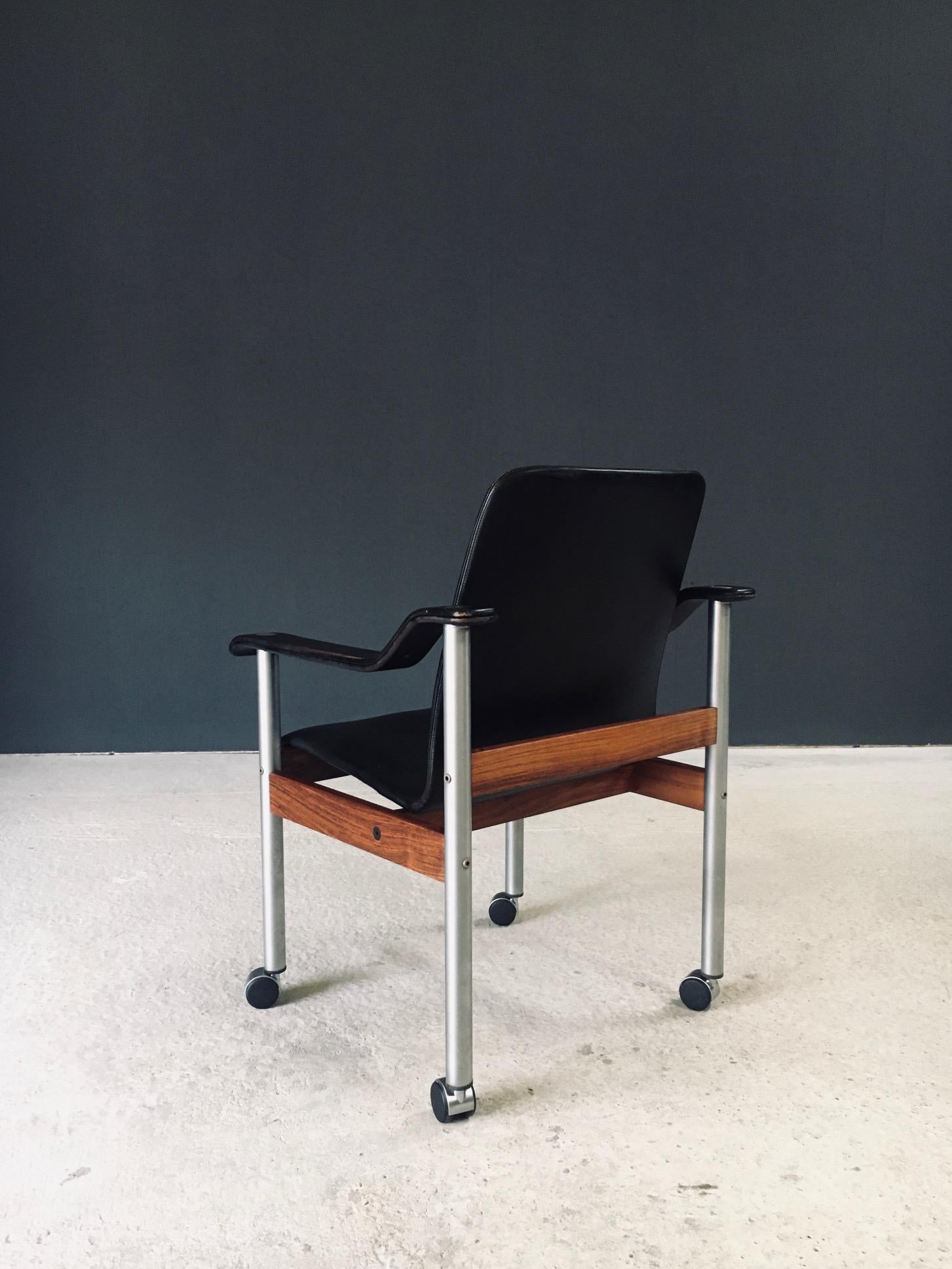 Mid-20th Century Midcentury Modern Scandinavian Design Office Chair by Dyrlund, Denmark 1960's For Sale