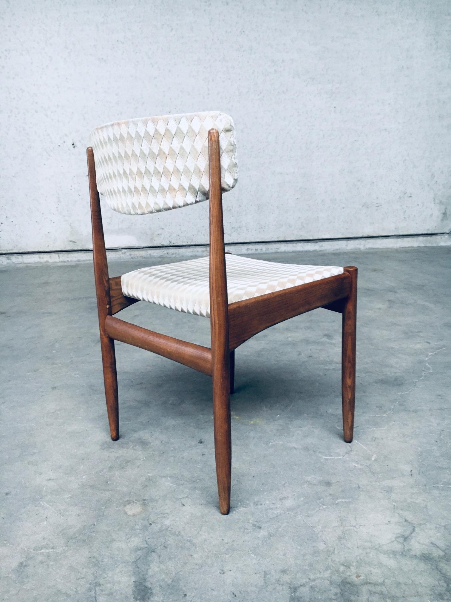 Mid-Century Modern Scandinavian Design Teak Dining Chair Set, 1960's For Sale 5