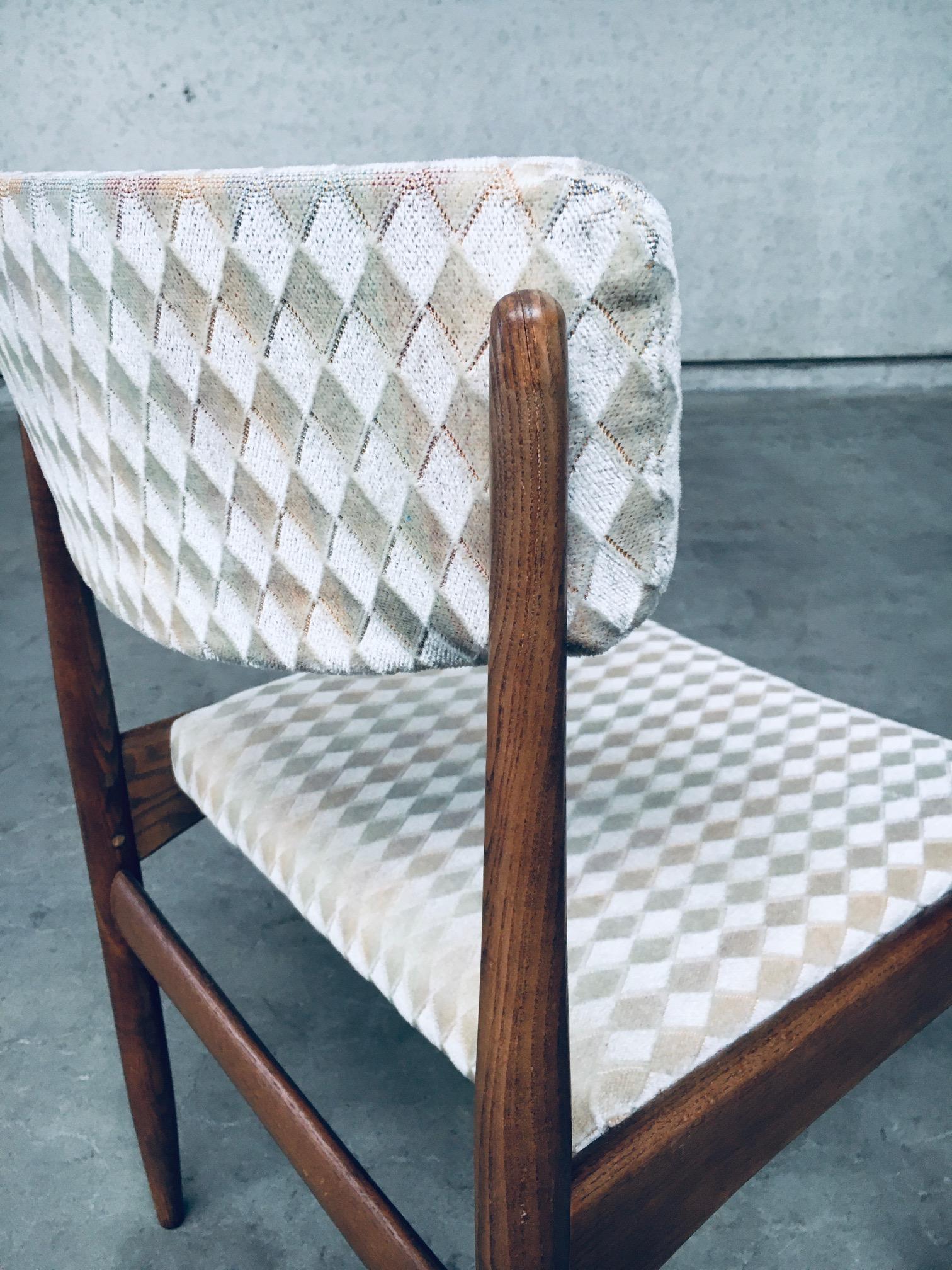 Mid-Century Modern Scandinavian Design Teak Dining Chair Set, 1960's For Sale 6