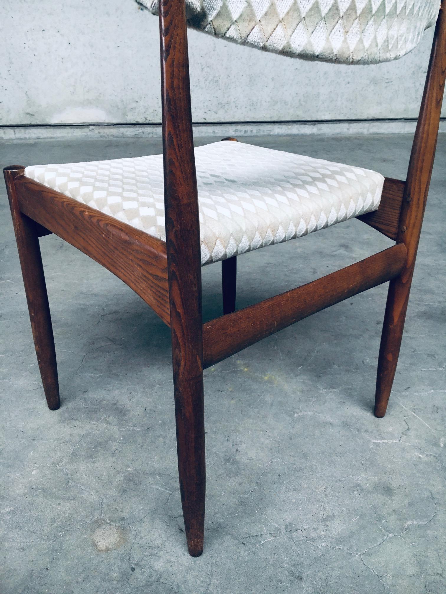 Mid-Century Modern Scandinavian Design Teak Dining Chair Set, 1960's For Sale 8