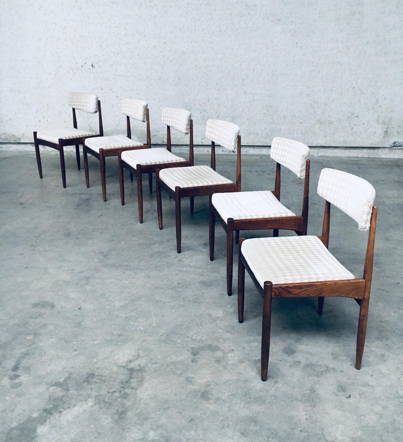 Danish Mid-Century Modern Scandinavian Design Teak Dining Chair Set, 1960's For Sale