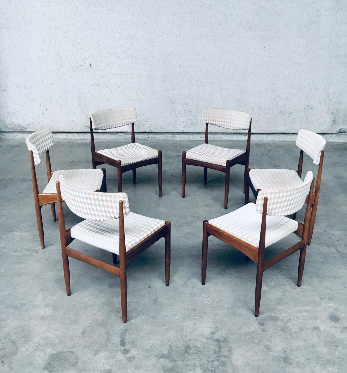 Mid-20th Century Mid-Century Modern Scandinavian Design Teak Dining Chair Set, 1960's For Sale