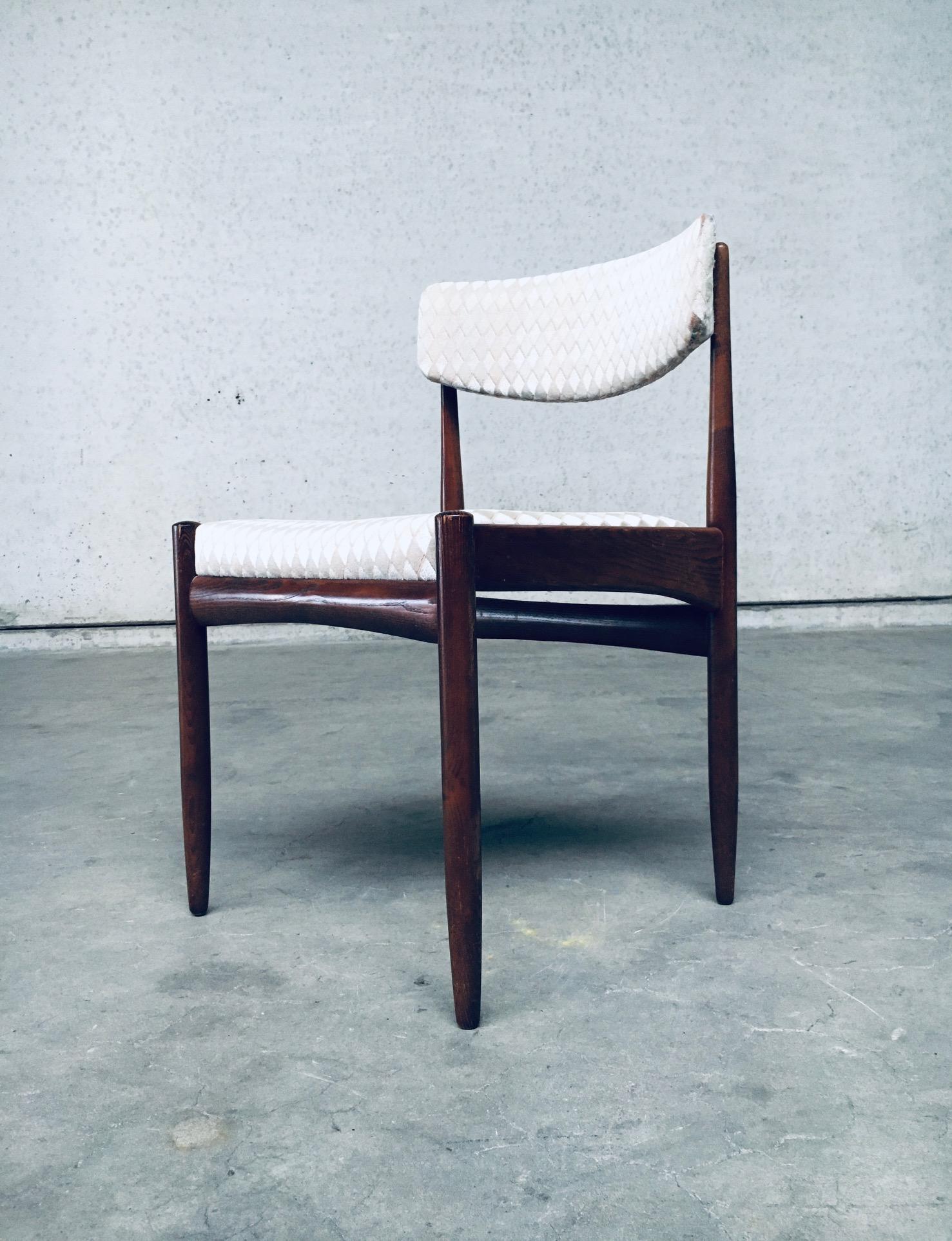 Mid-Century Modern Scandinavian Design Teak Dining Chair Set, 1960's For Sale 1