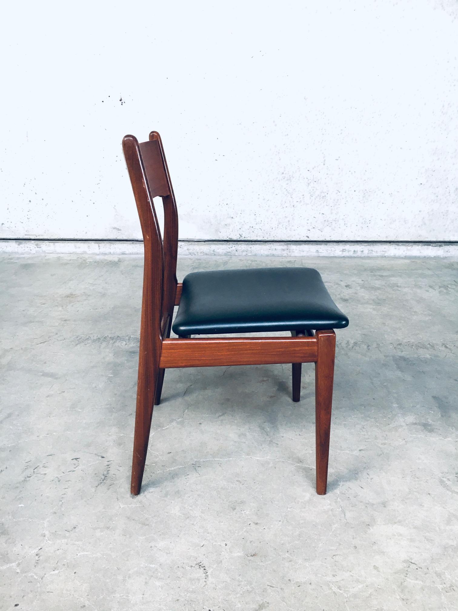 Mid-Century Modern Scandinavian Design Teak Dining Chair Set For Sale 2