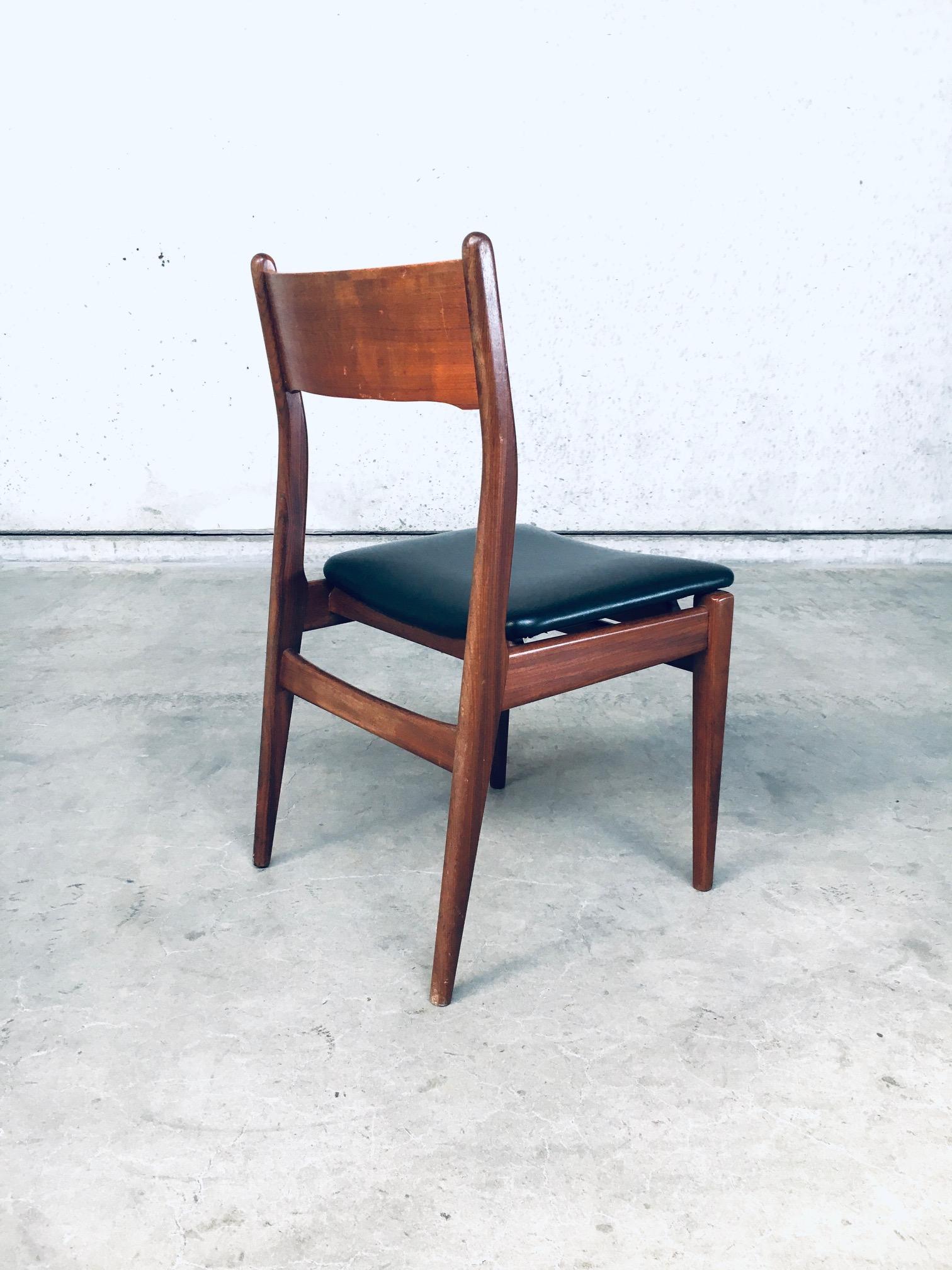 Metà XX secolo Set di sedie da pranzo in teak dal design scandinavo e moderno di metà secolo in vendita