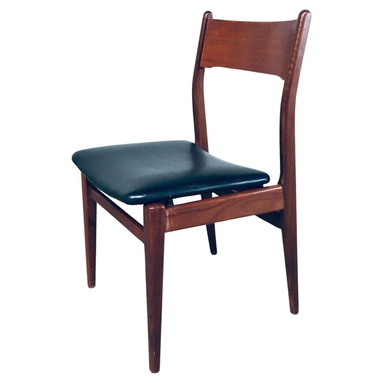 Mid-Century Modern Scandinavian Design Teak Dining Chair Set