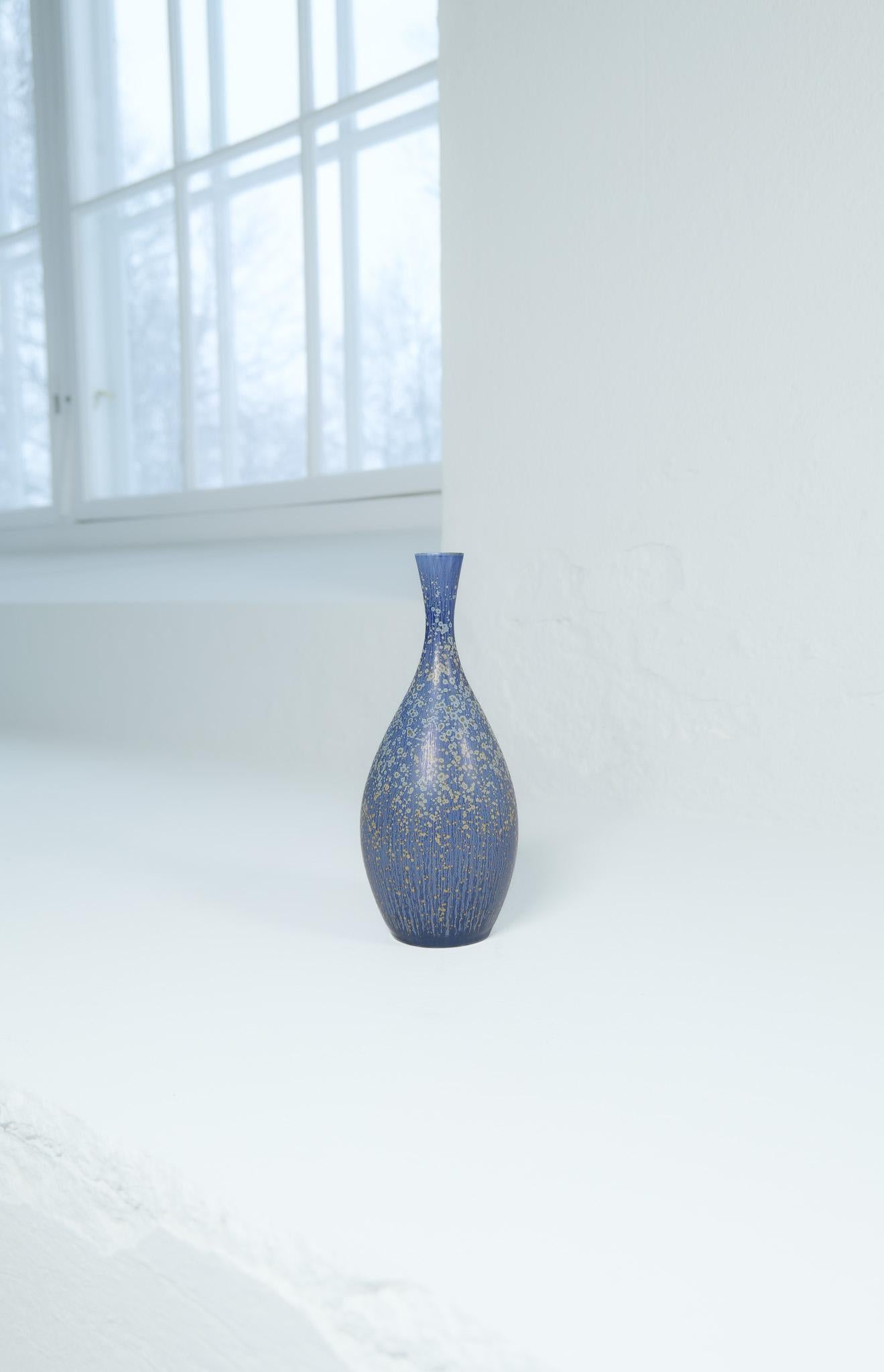 Midcentury Modern Sculptural Stoneware Vase Carl Harry Stålhane, Sweden, 1950s For Sale 4
