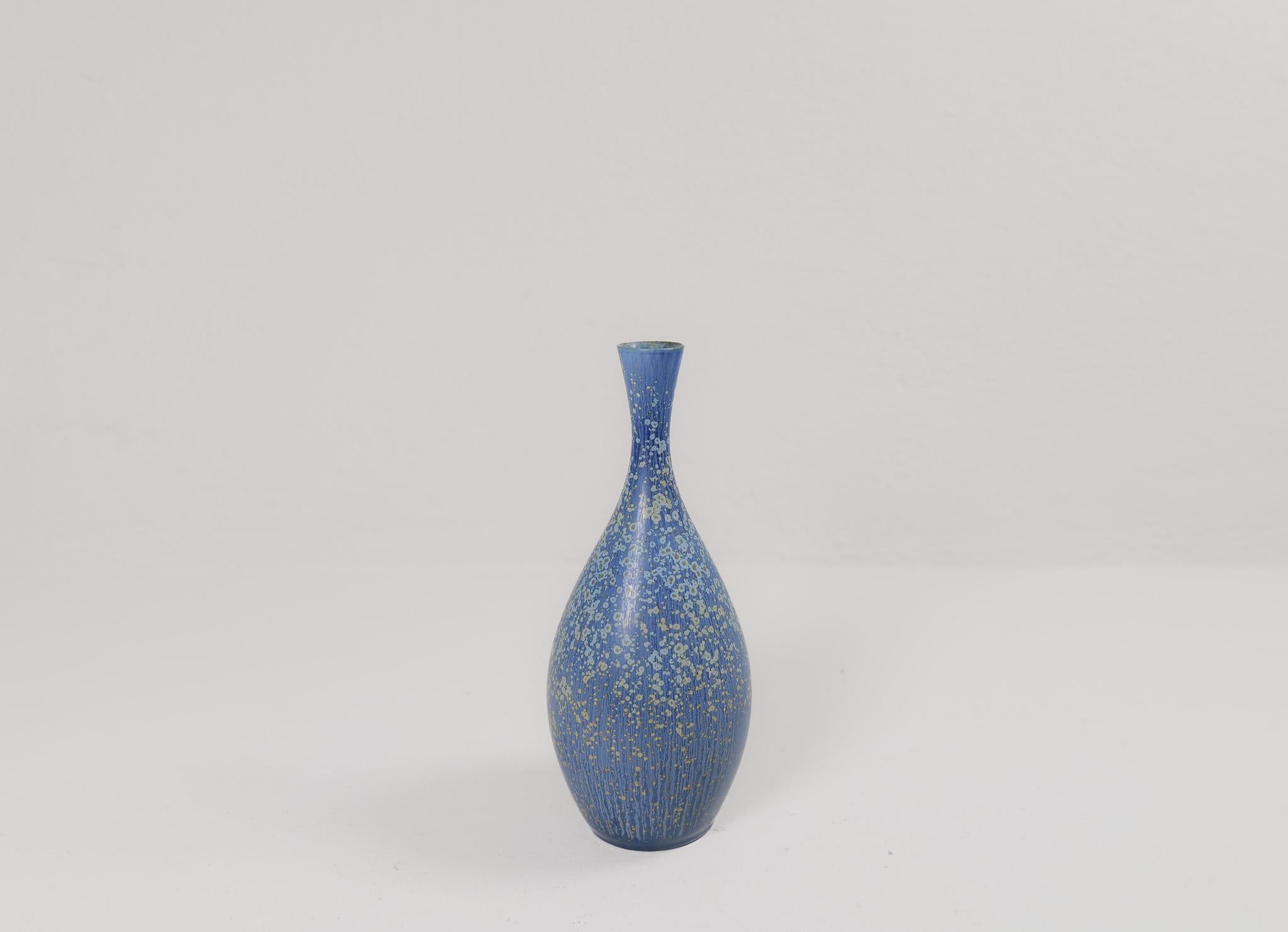 Ceramic Midcentury Modern Sculptural Stoneware Vase Carl Harry Stålhane, Sweden, 1950s For Sale