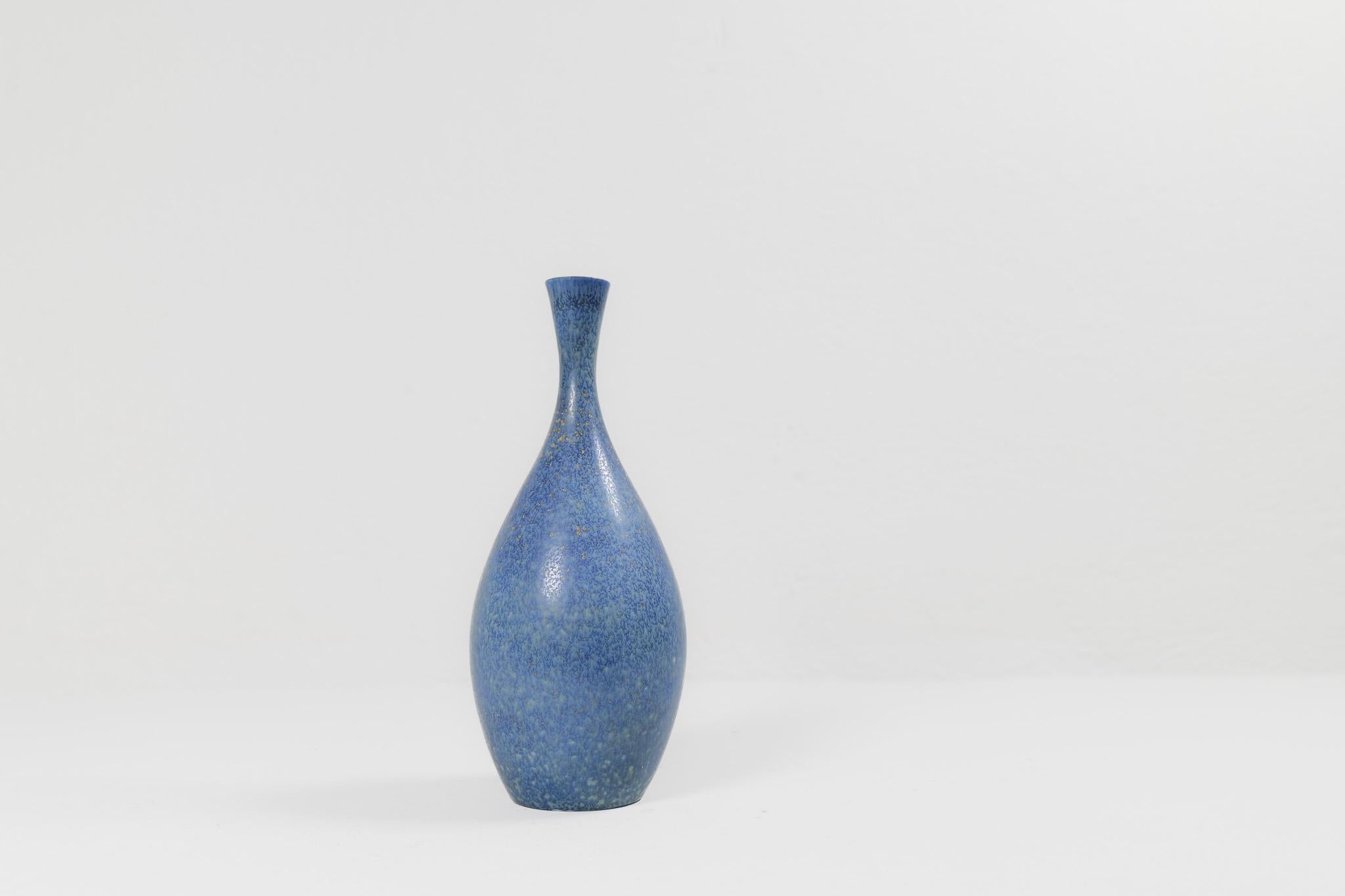 Swedish Midcentury Modern Scultural Stoneware Vase Carl Harry Stålhane, Sweden 1950s