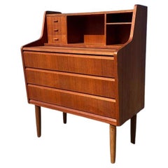 Midcentury modern secretary in teakwood, 1960s Denmark.