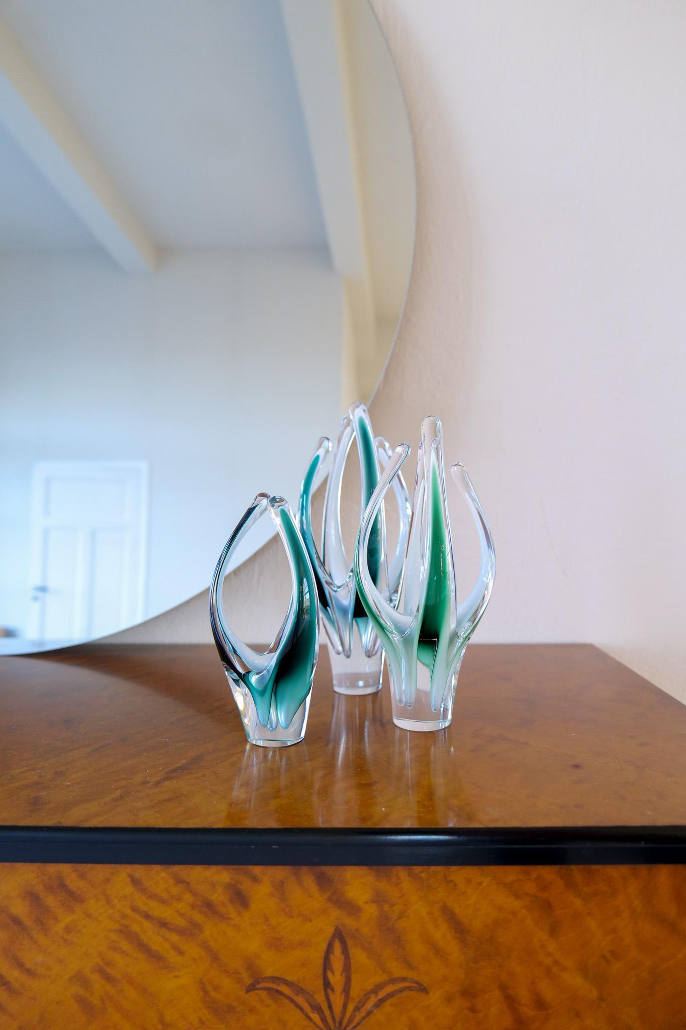 Conjunto de 3 piezas de Arte Moderno de mediados de siglo 