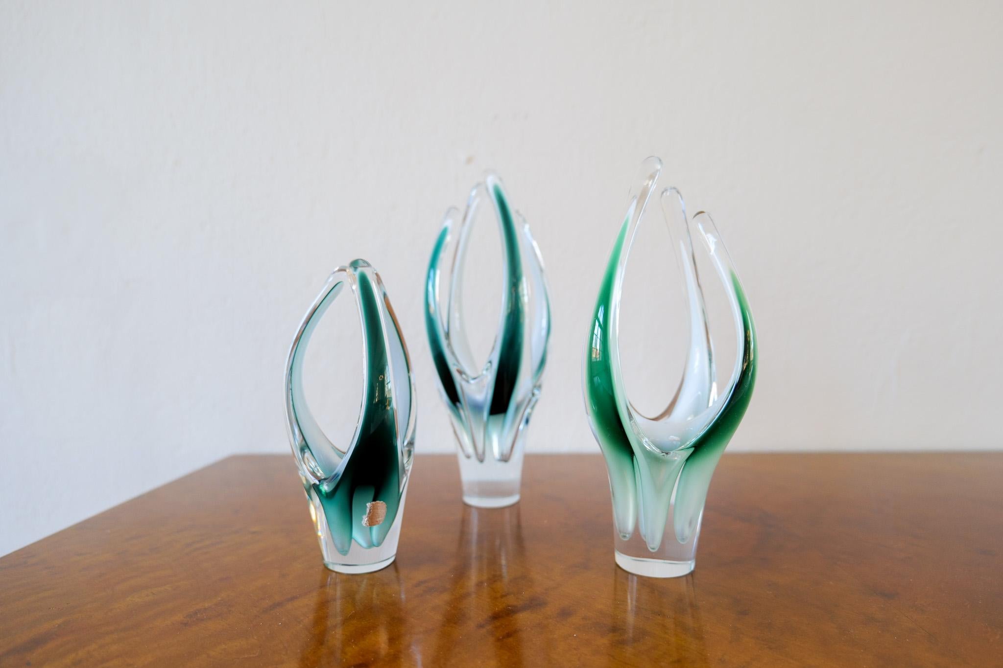 Conjunto de 3 piezas de Arte Moderno de mediados de siglo 