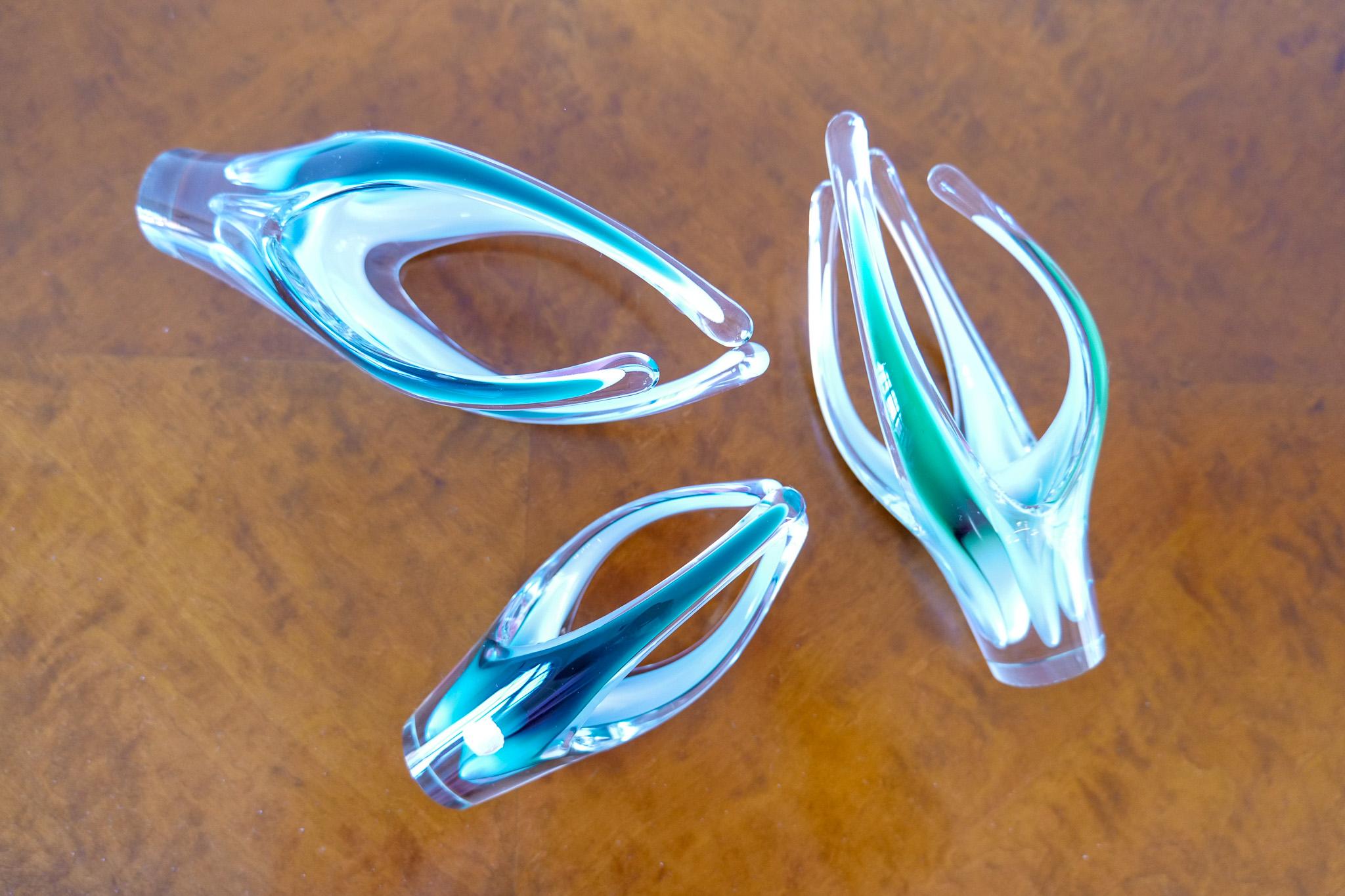Conjunto de 3 piezas de Arte Moderno de mediados de siglo 