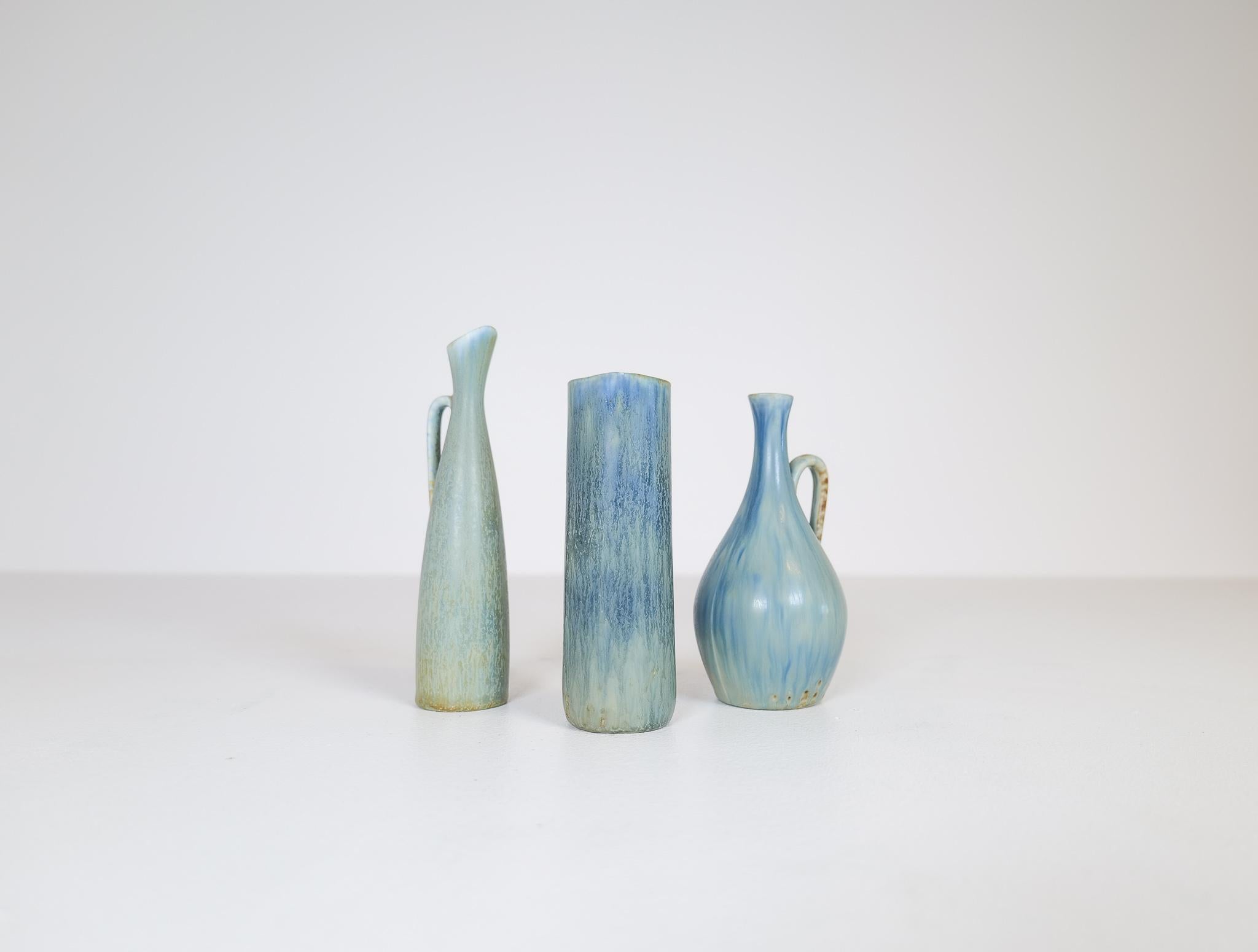 Mid-Century Modern Set of 3 Ceramic Pieces Carl Harry Stålhane, Sweden 5