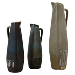 Retro Midcentury Modern Set of 3 Ceramic pieces Sweden 1950 Rörstrand Gunnar Nylund
