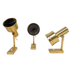 Set di 3 luci da parete in ottone del Medioevo Moderno Candela Per Sundstedt Svezia