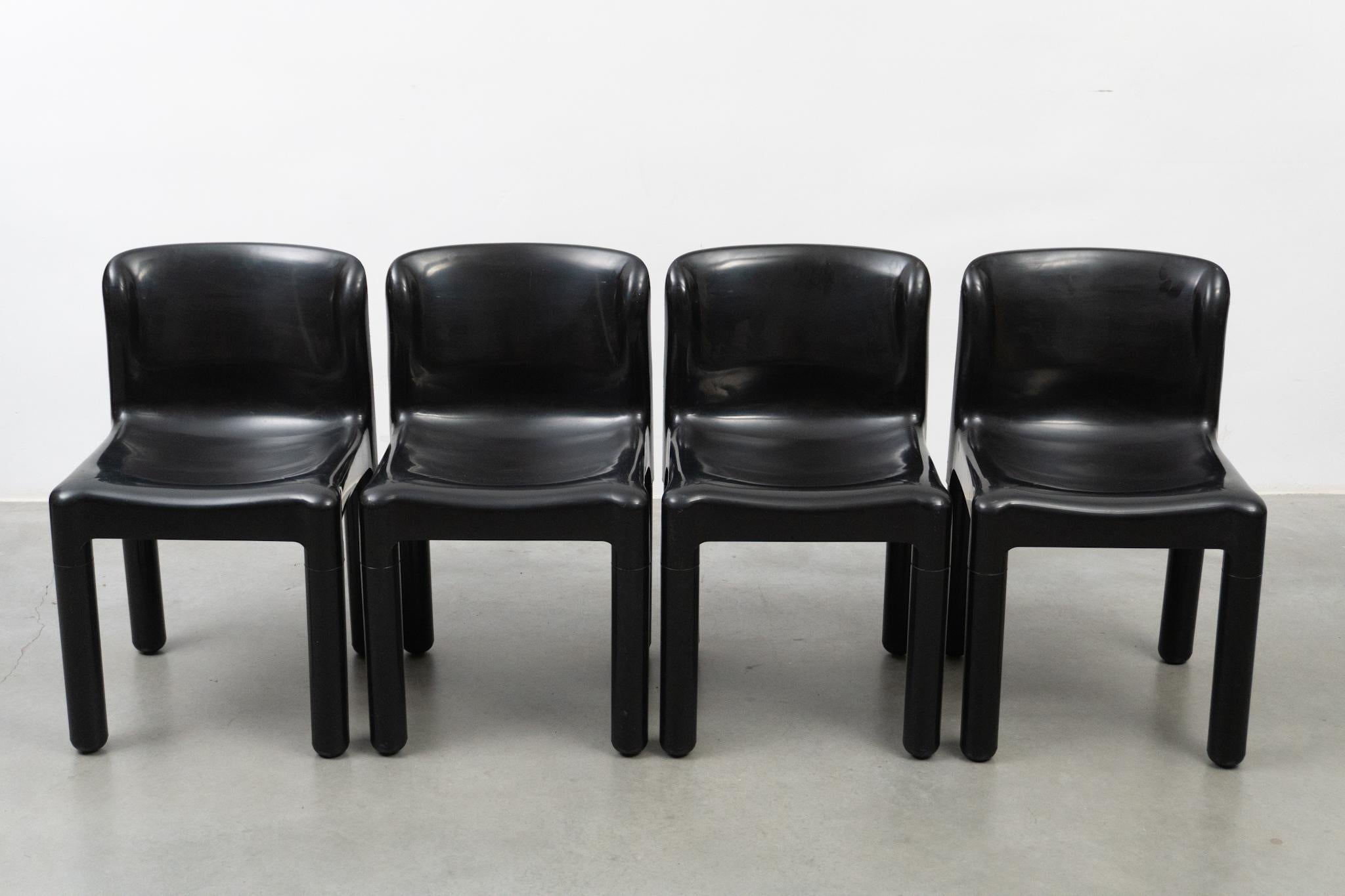 Midcentury Modern Set of Four Chairs Model 