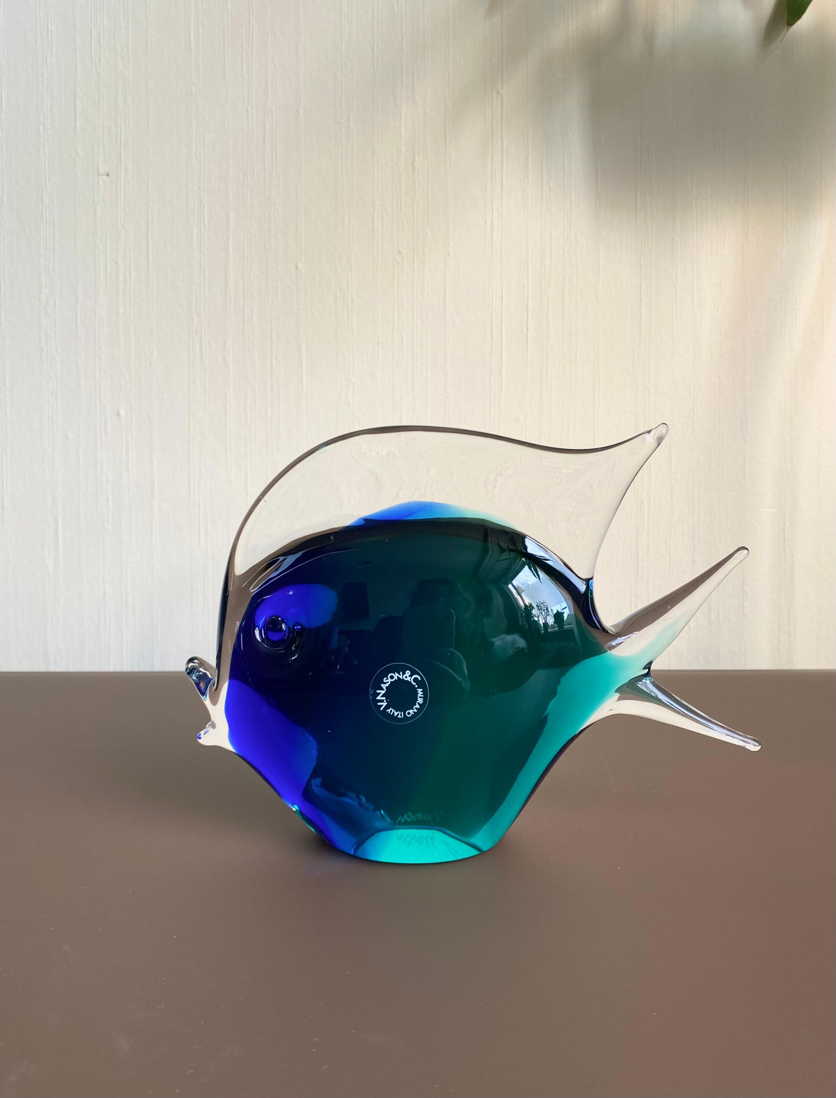 Murano Glass Midcentury Modern set of Murano Fish By V. Nason, Italy  For Sale