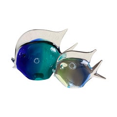 Midcentury Modern set of Murano Fish By V. Nason, Italy